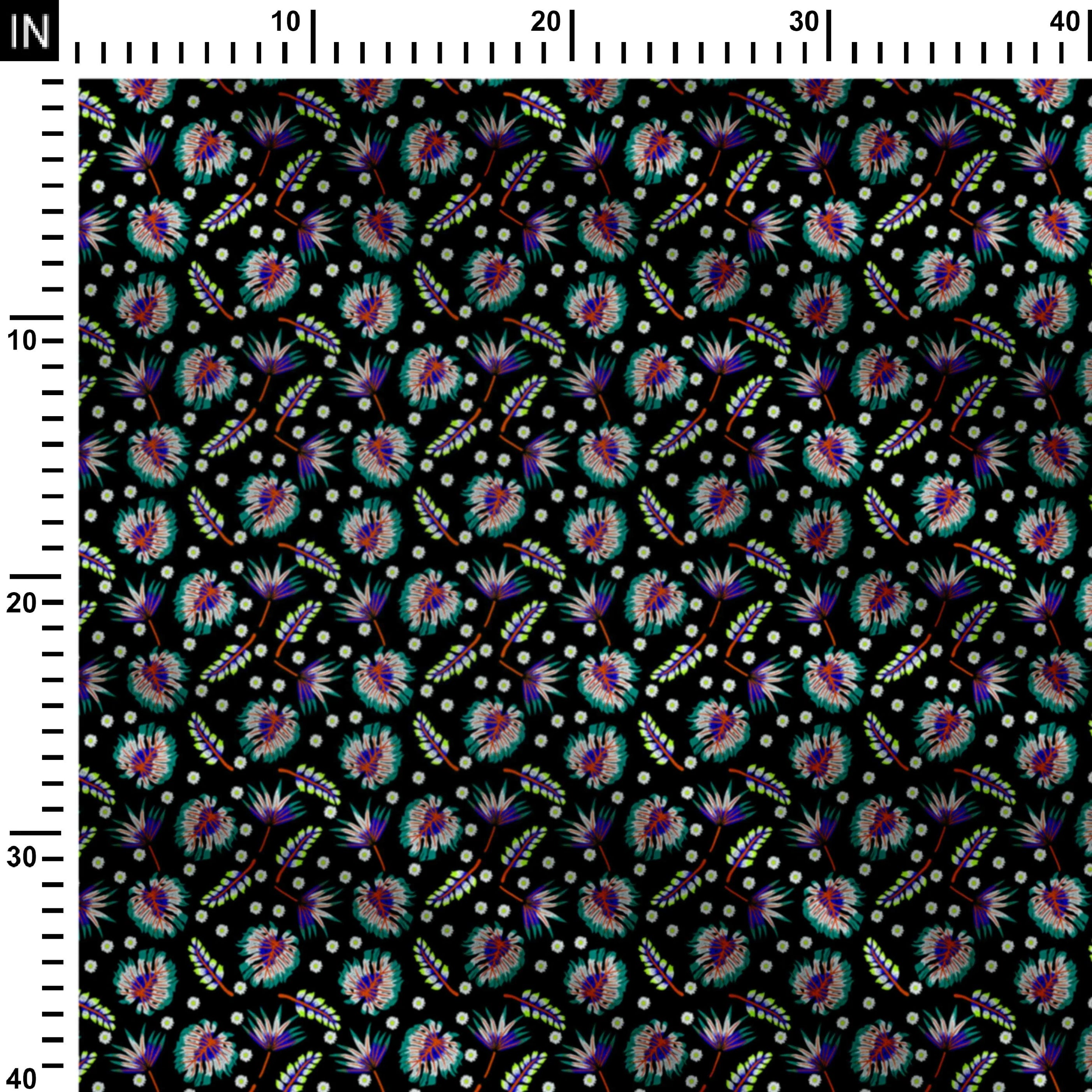 Tropical stickers Patten Print Fabric