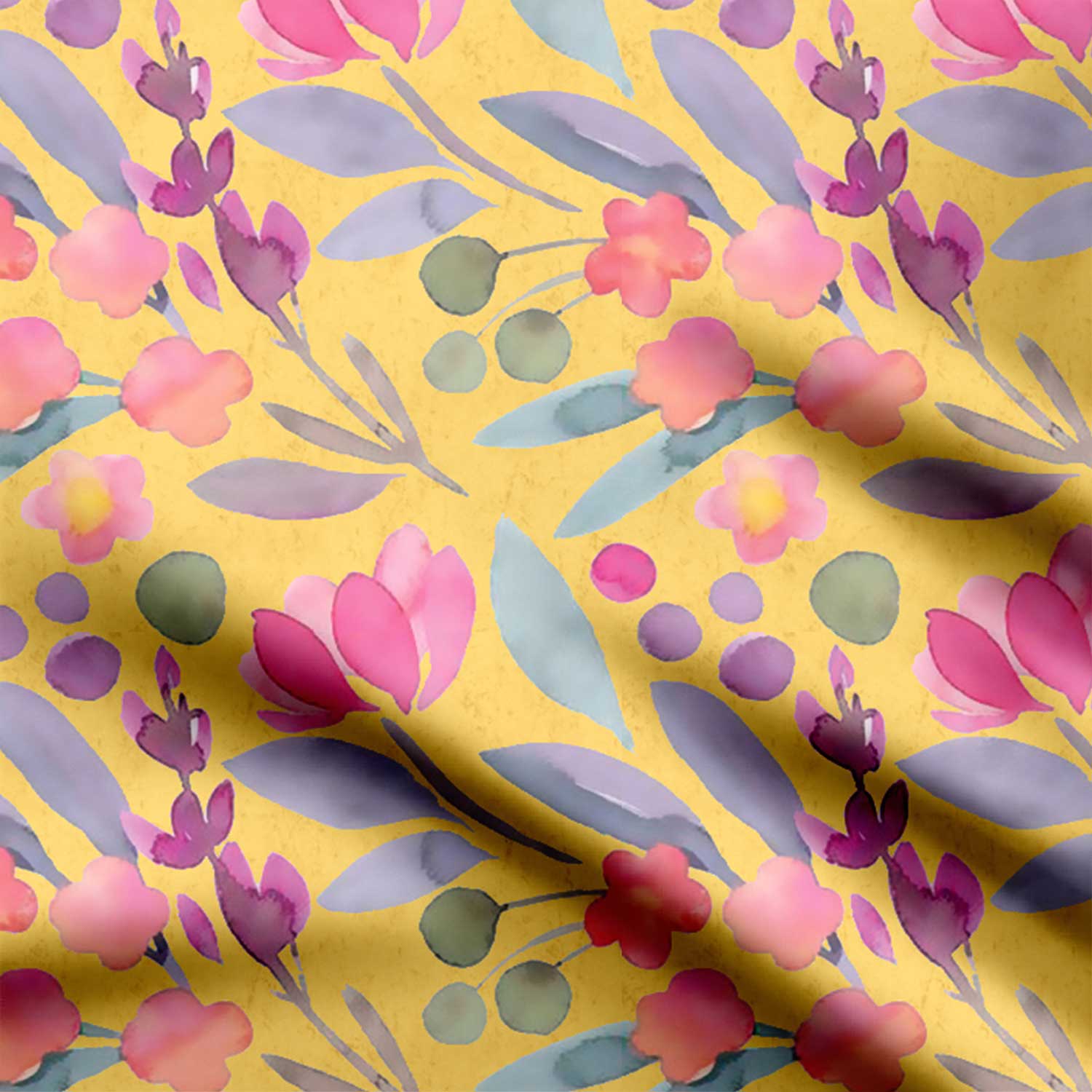 Pastel floral and leaf ornament