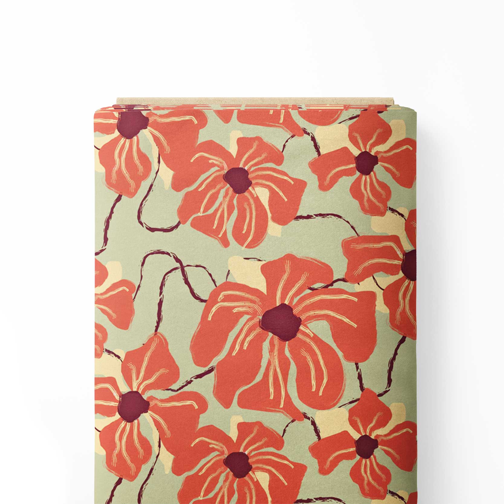 Poppy Pattern Mural