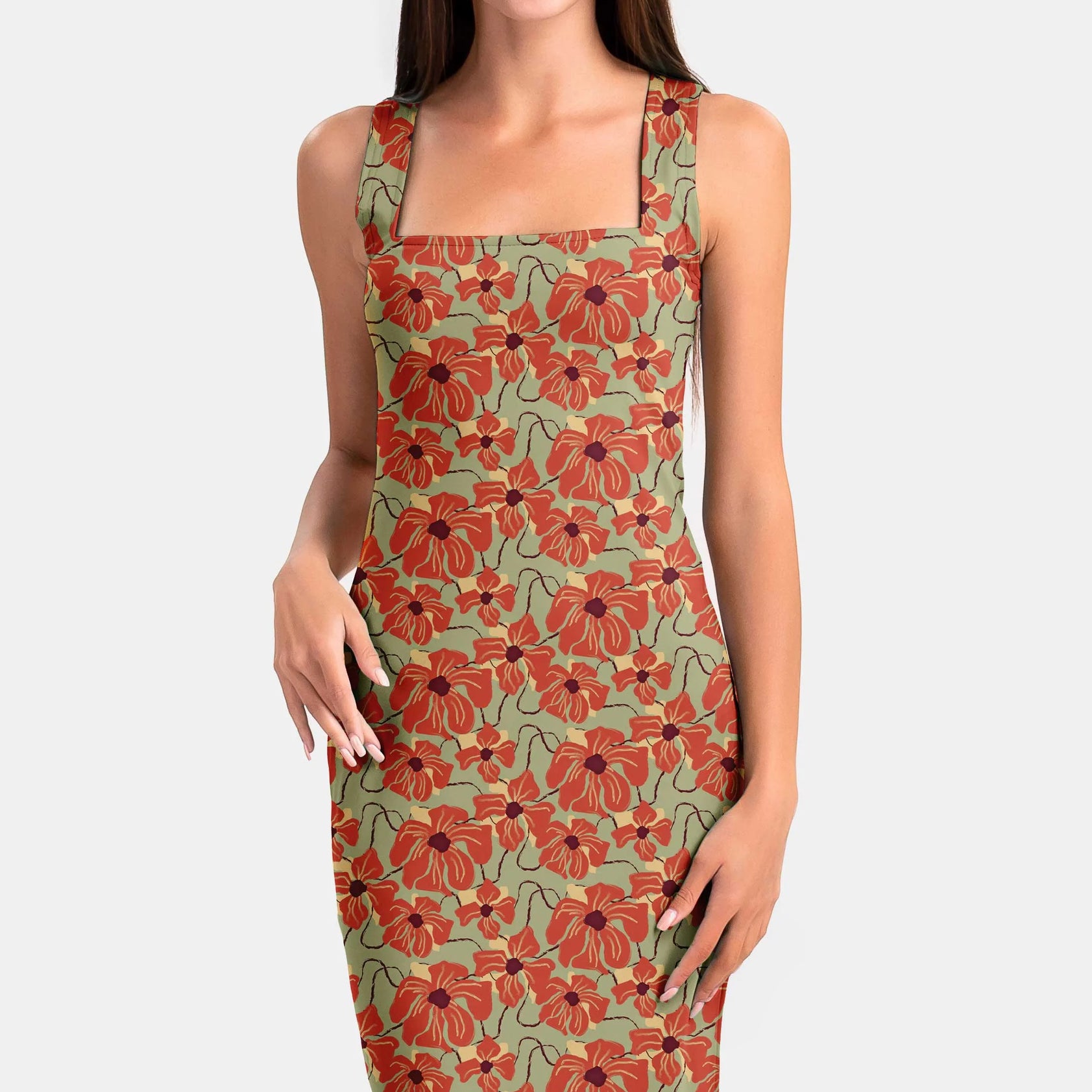Poppy Pattern Mural