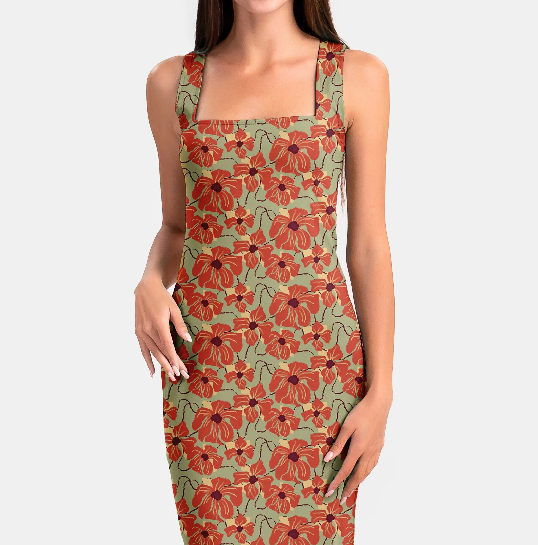 Poppy Pattern Mural