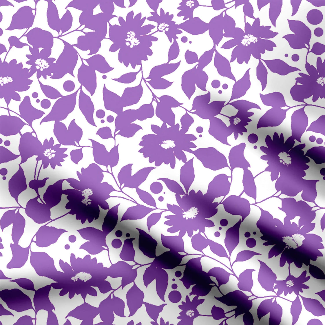 Lavender Bloom Print Fabric