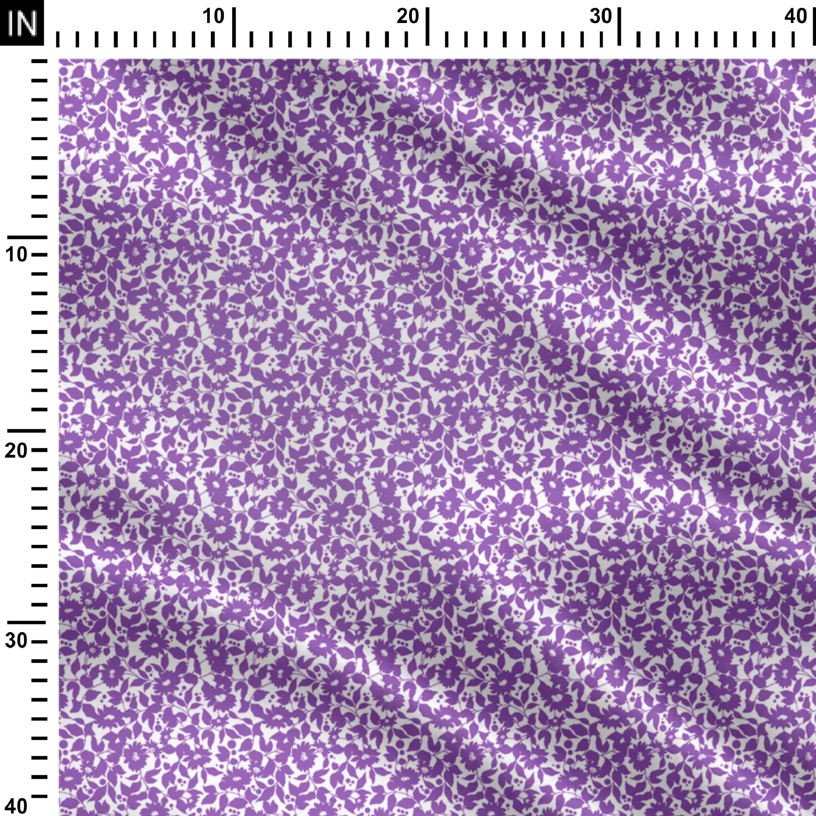 Lavender Bloom Print Fabric