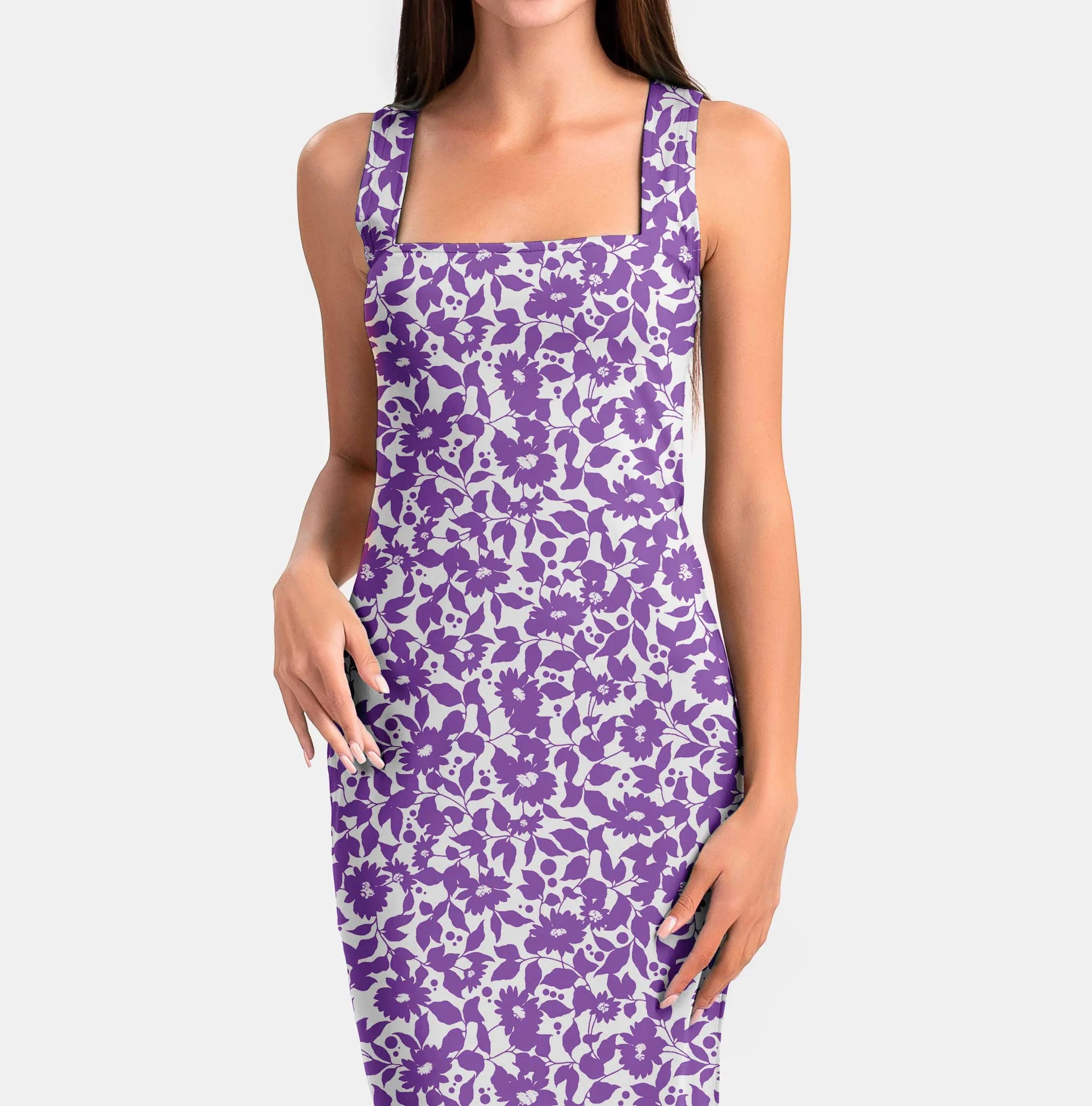Lavender Bloom Print Fabric