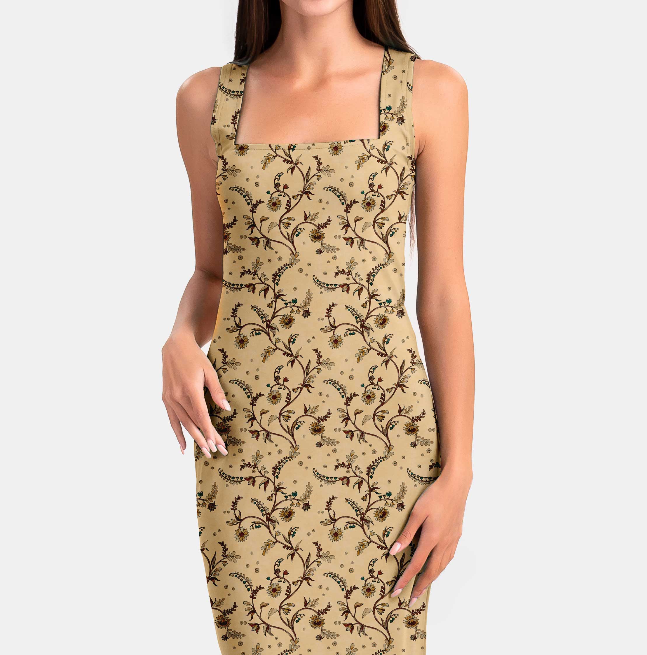 Peach Gaze Jaal Print Fabric