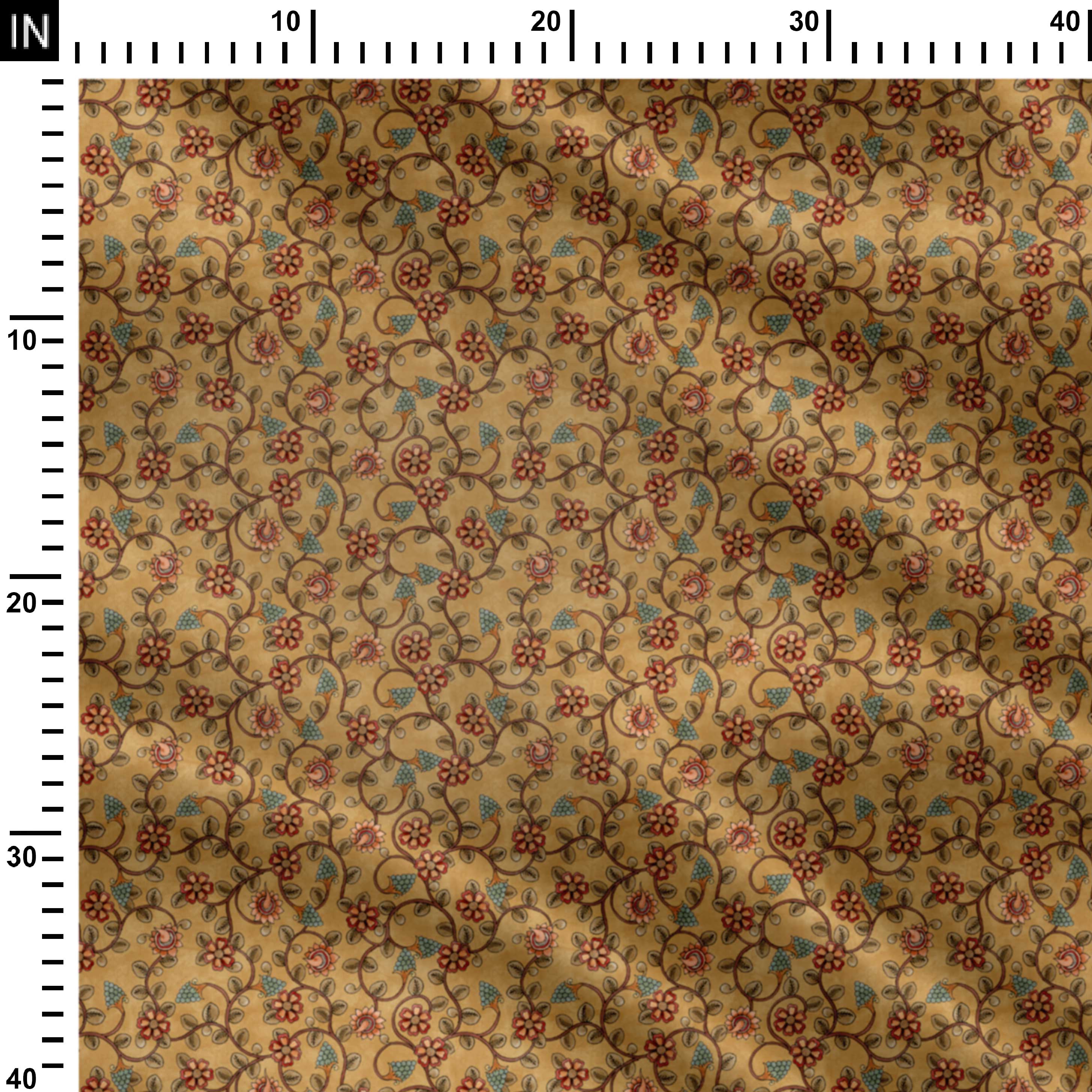 Leaves of Love Kalamakri Print Fabric