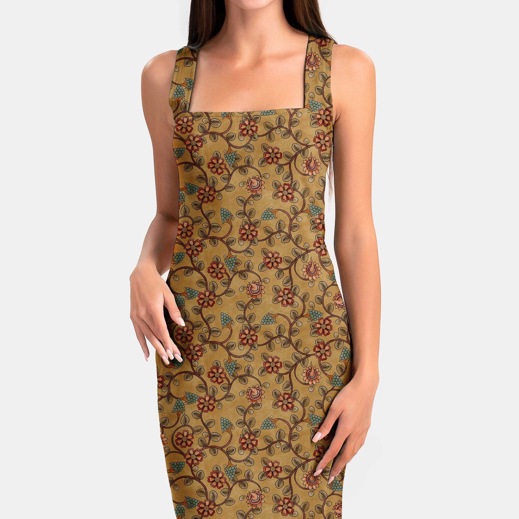 Leaves of Love Kalamakri Print Fabric