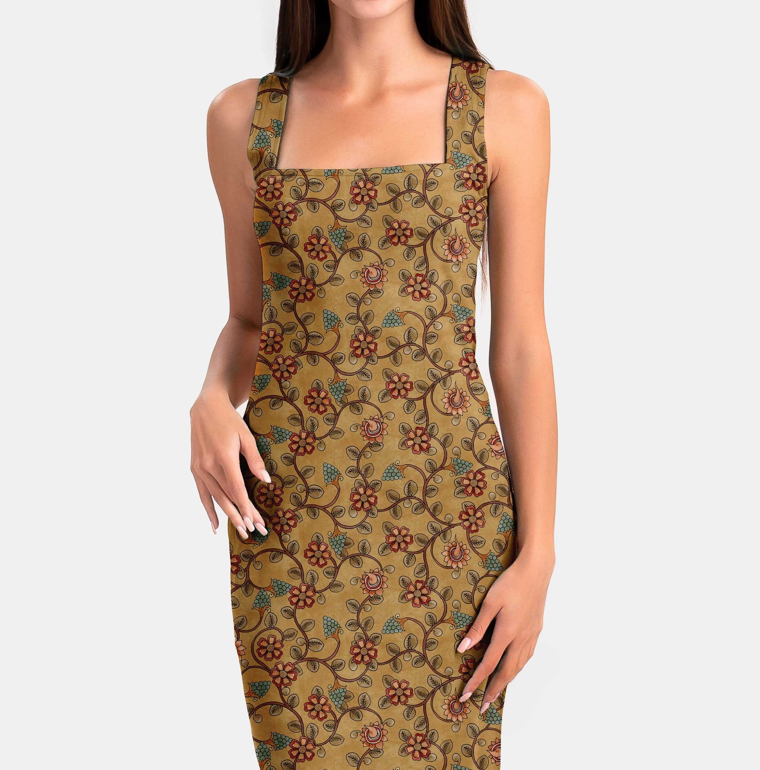Leaves of Love Kalamakri Print Fabric