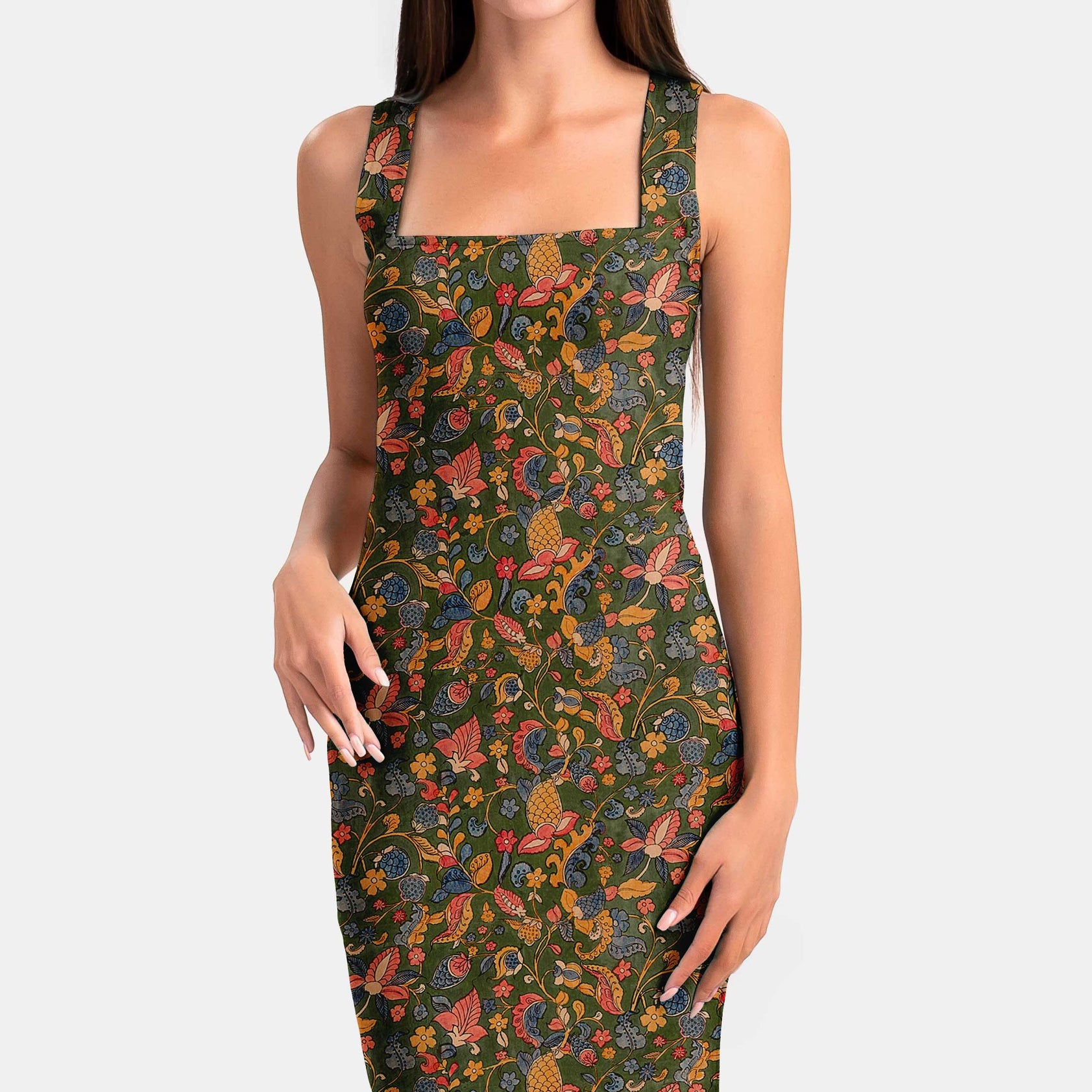 Ethereal Elegance Kalamkari Print Fabric