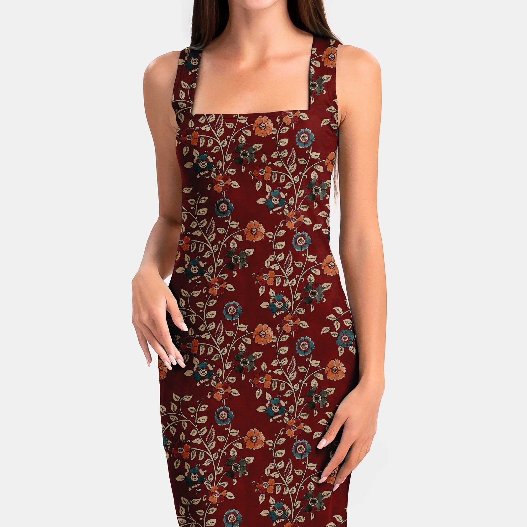 Enchanted Gardens Kalamkari Print Fabric
