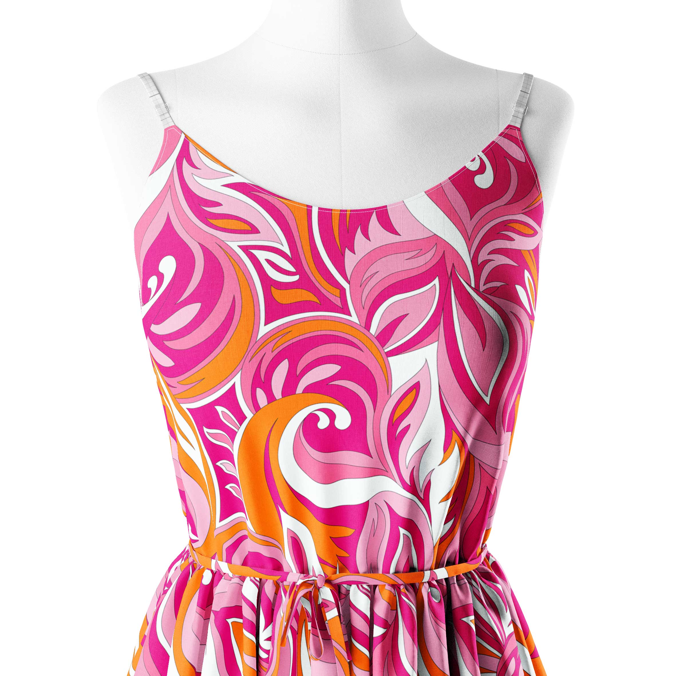 Swirly Vignette Print Fabric