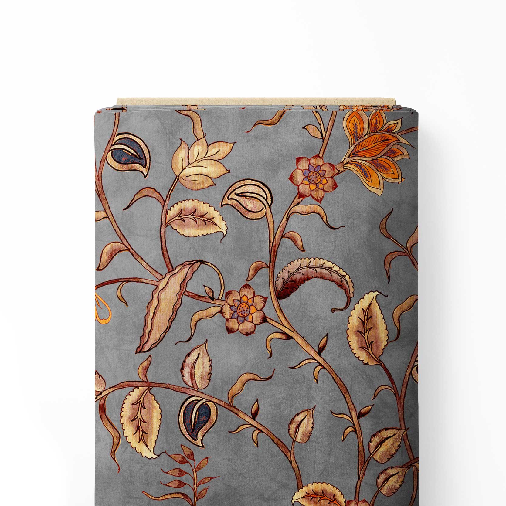 Silver Daisy Print Fabric
