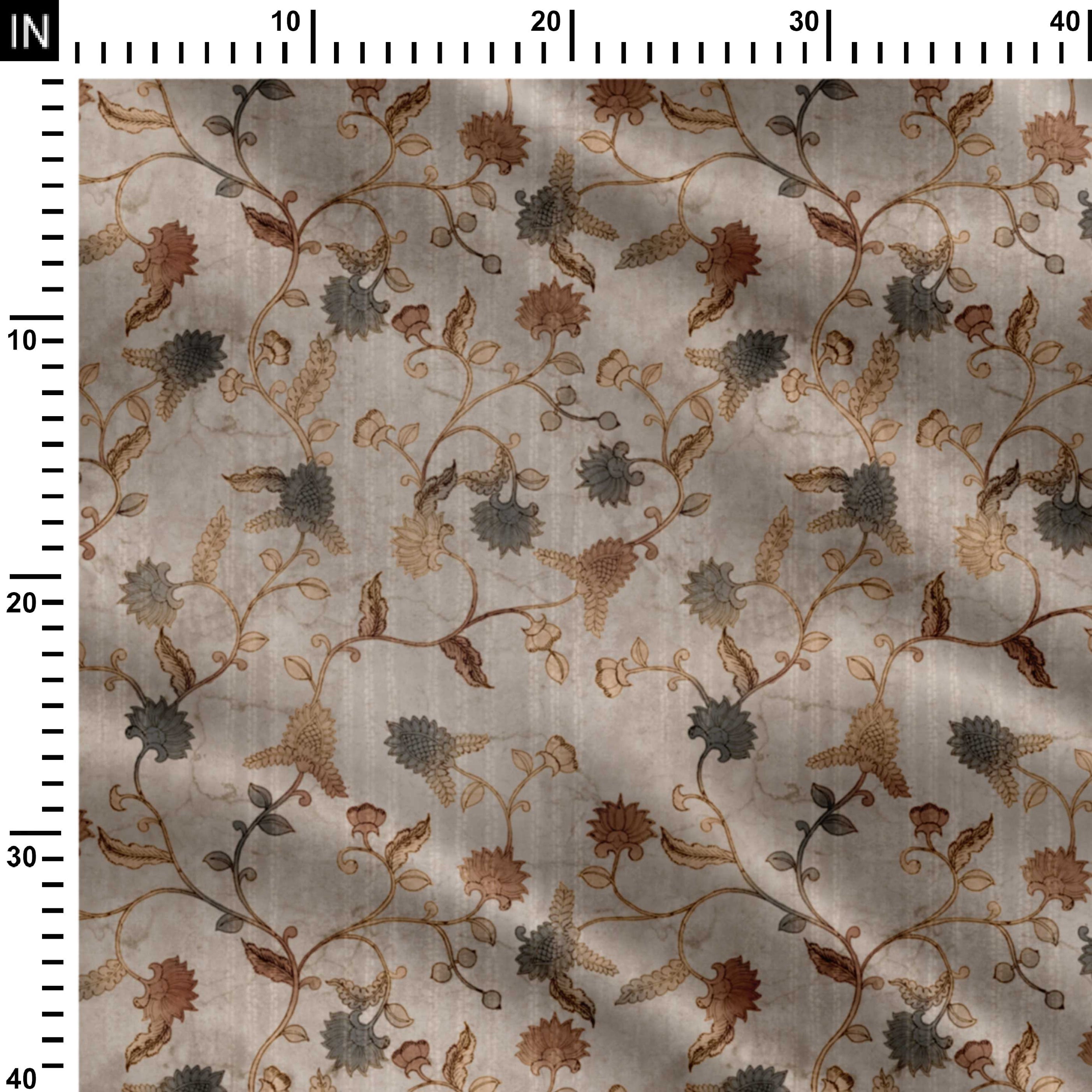 Oriental Floret Print Fabric