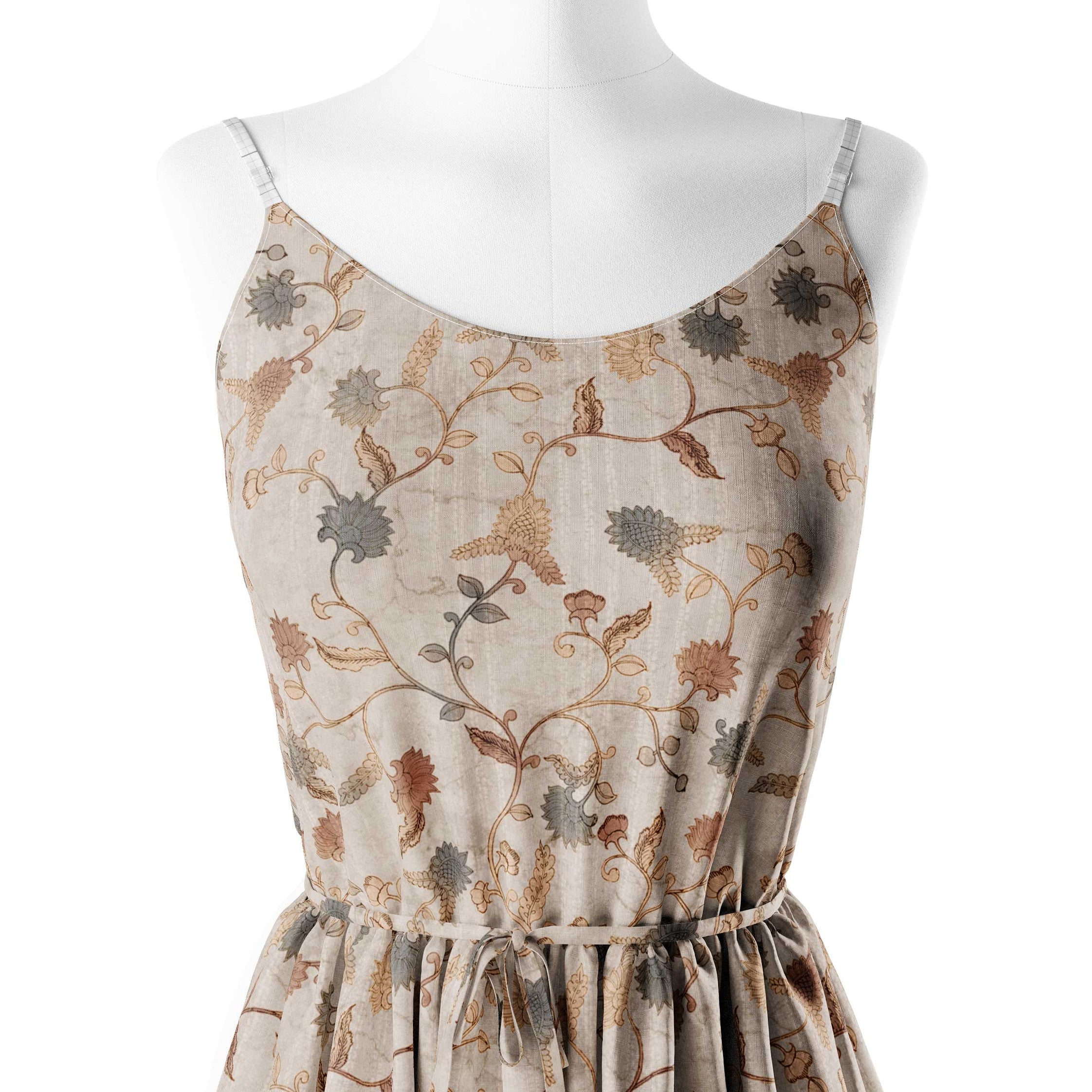 Oriental Floret Print Fabric