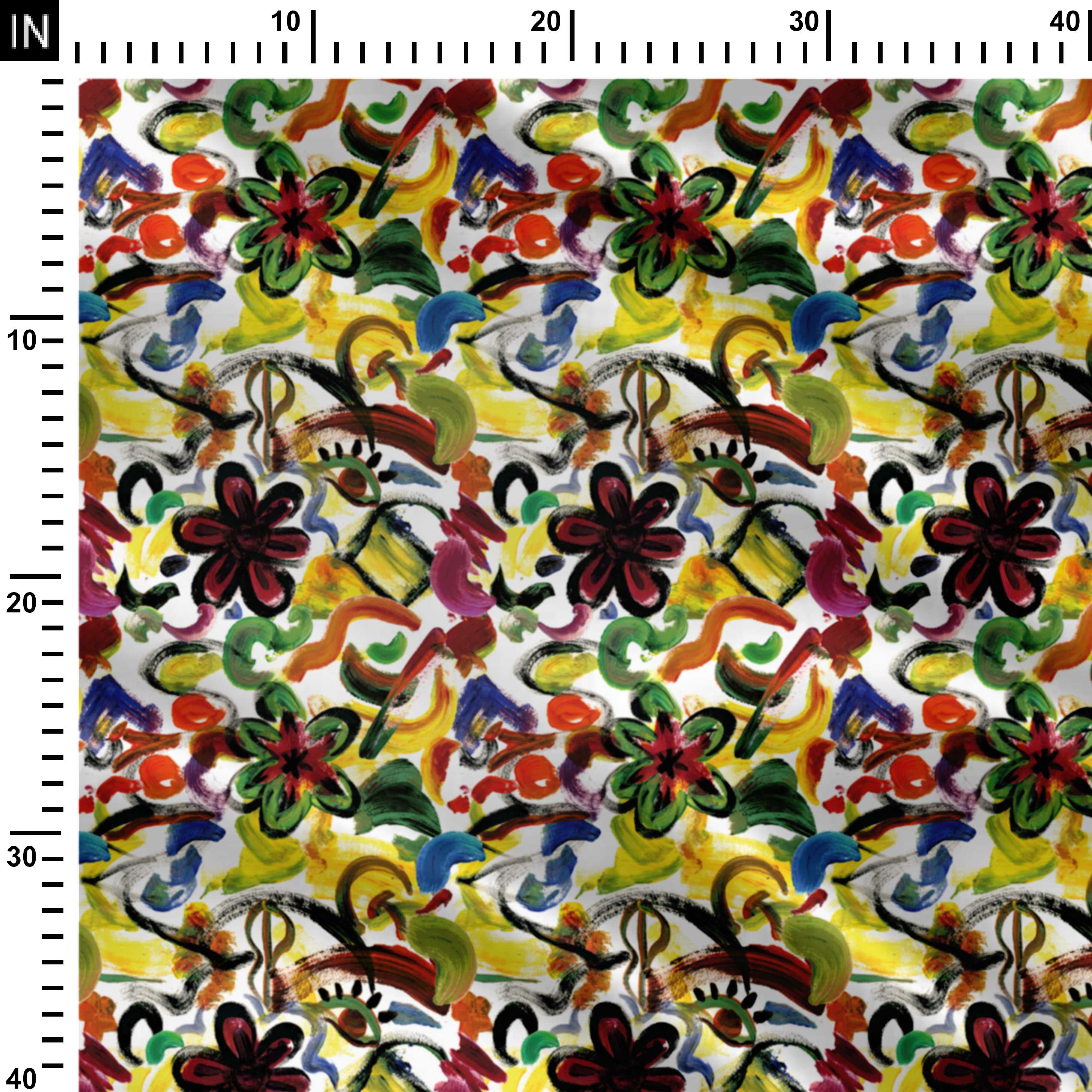 Yellow Immature Print Fabric