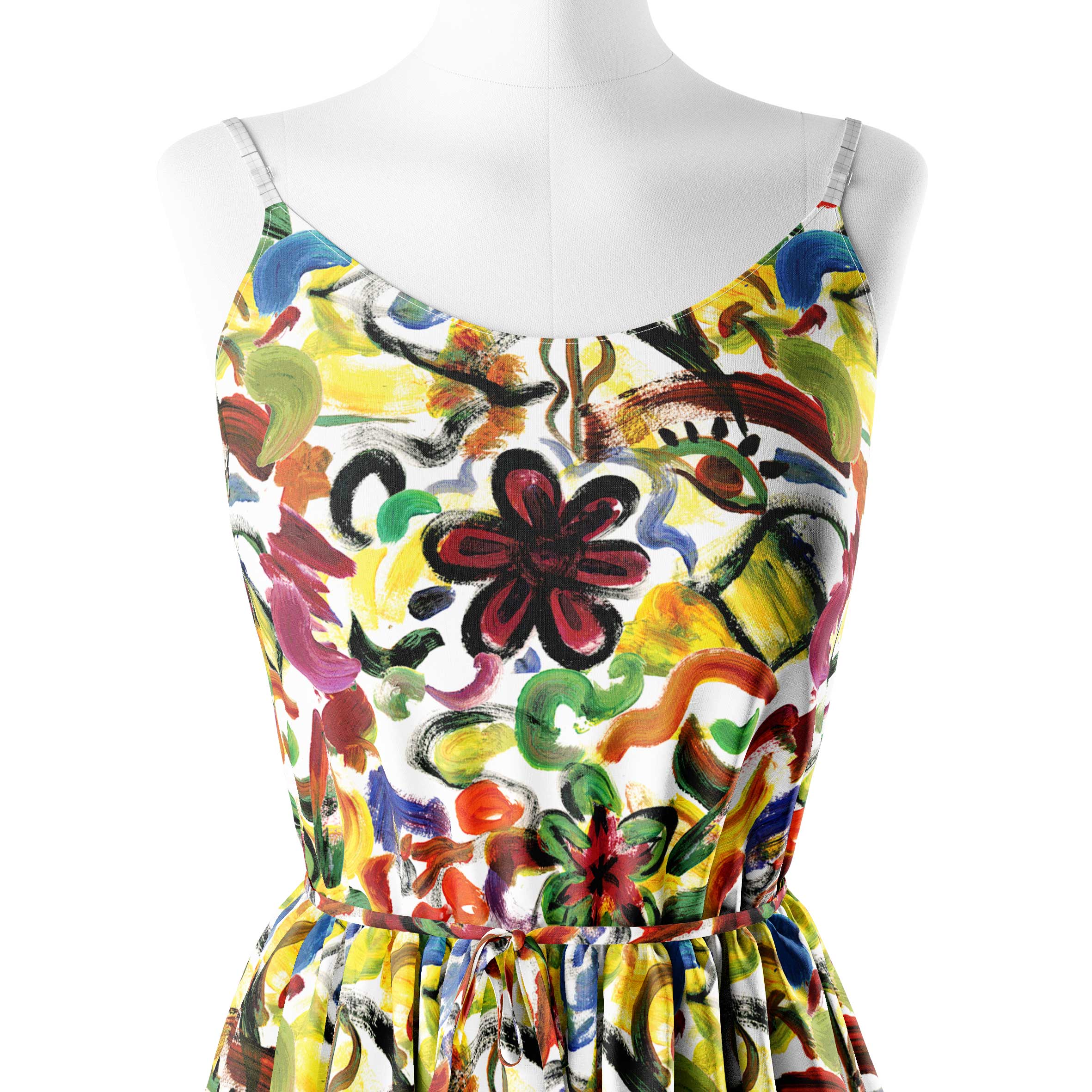 Yellow Immature Print Fabric