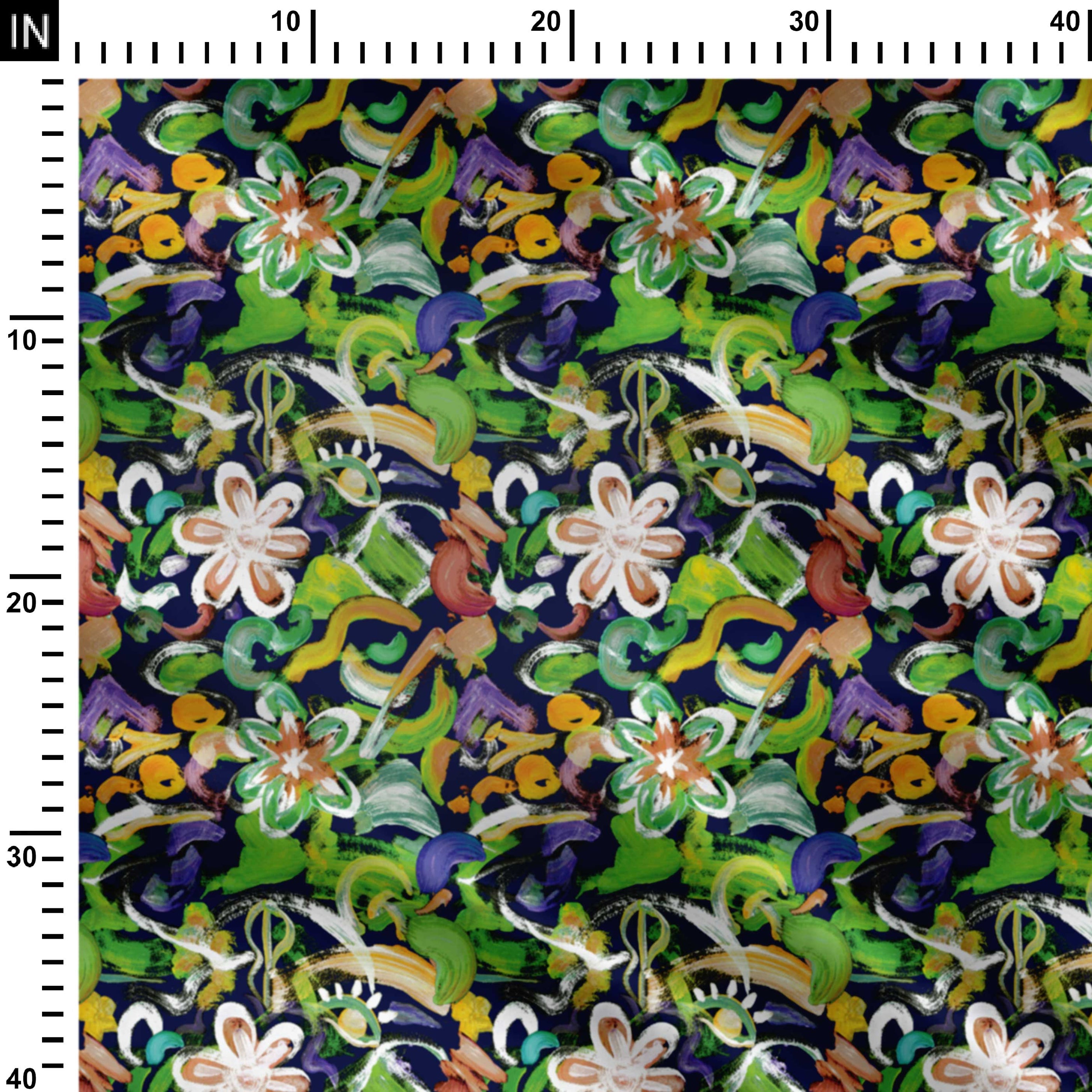 Green Immature Print Fabric