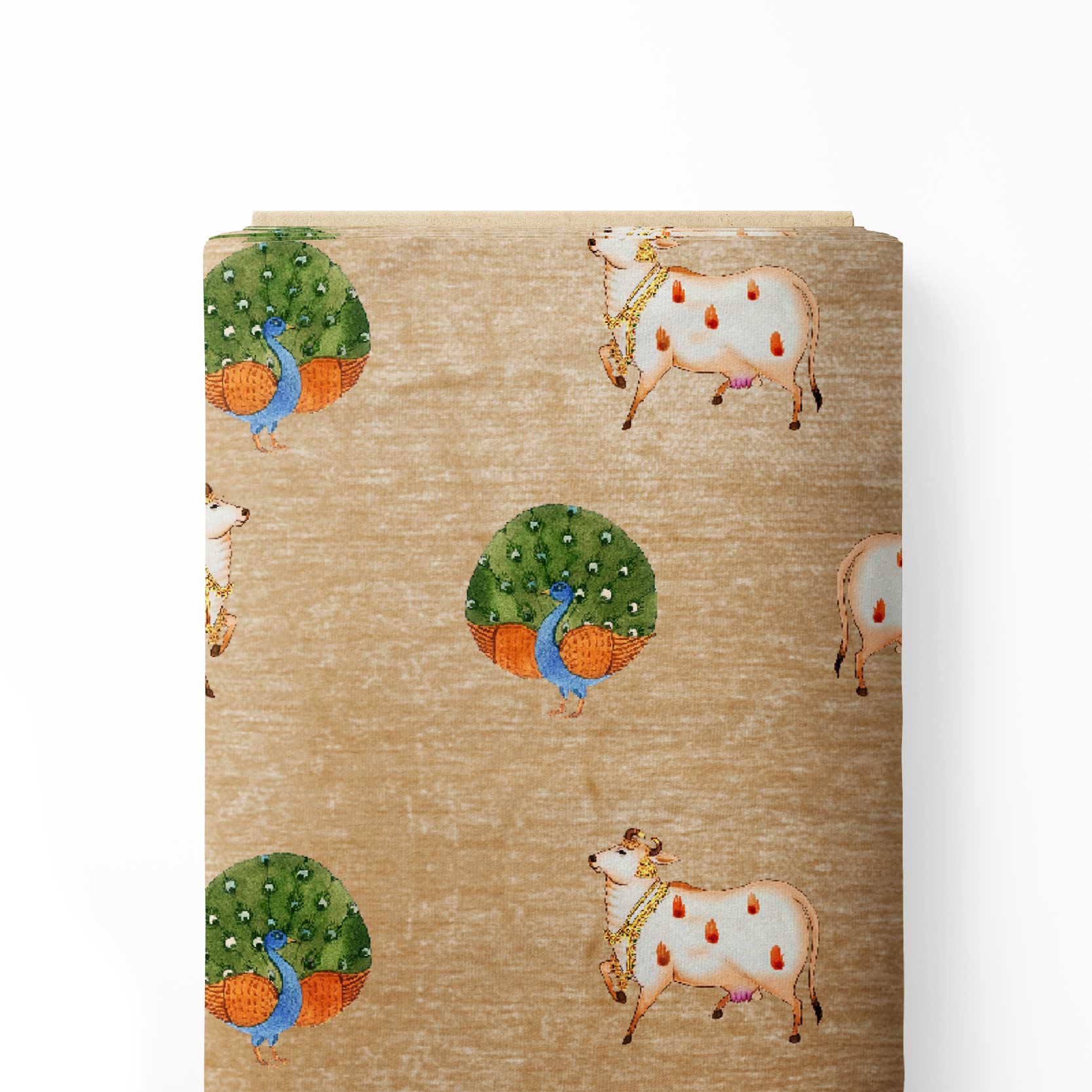 Peacock and Cow