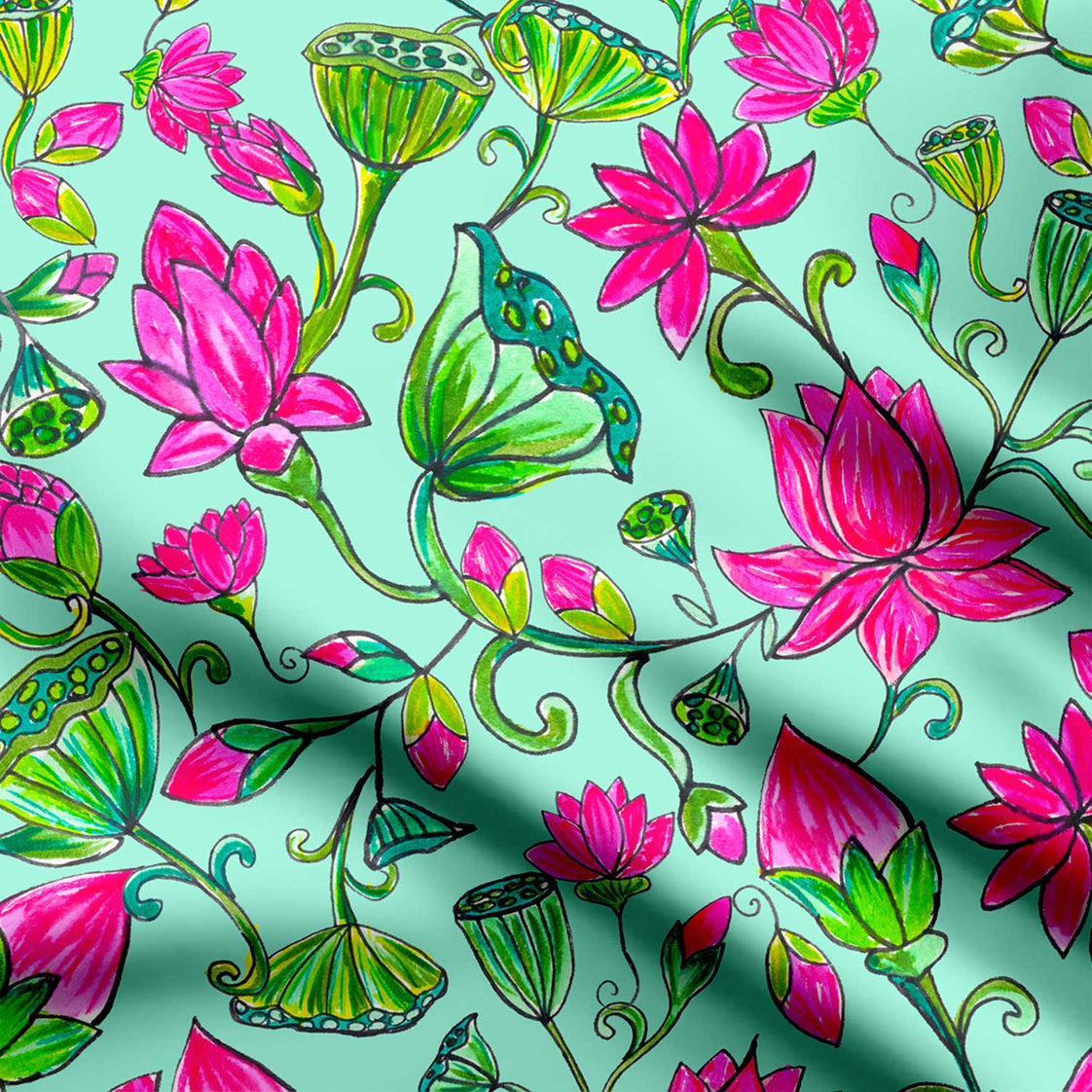 Հնդկական Pichwai Prints Mint