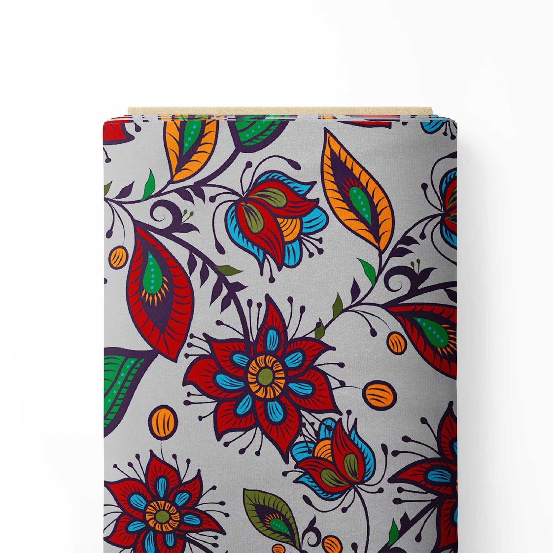 Colorful kalamkari leaf flower
