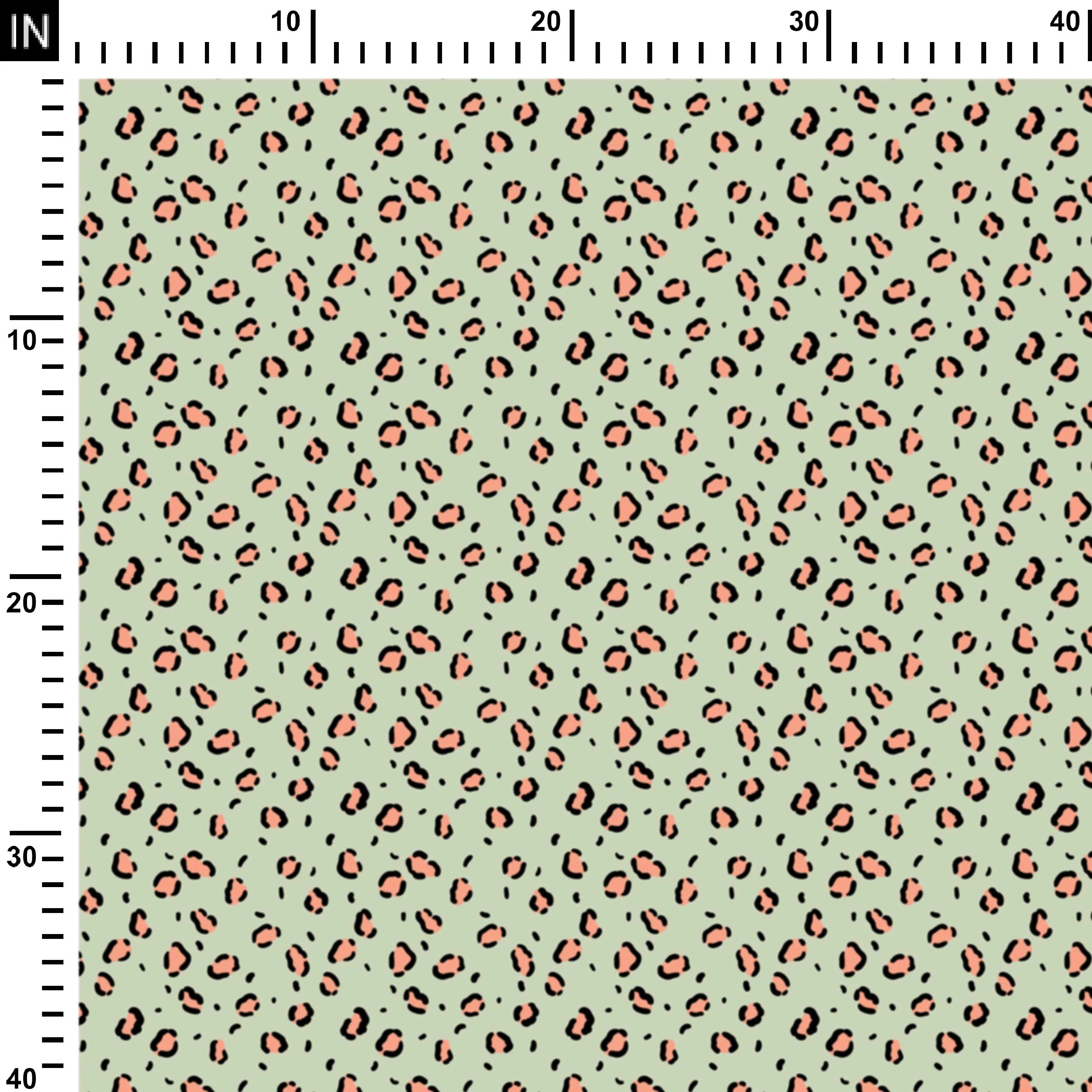 Pink and green leopard spots