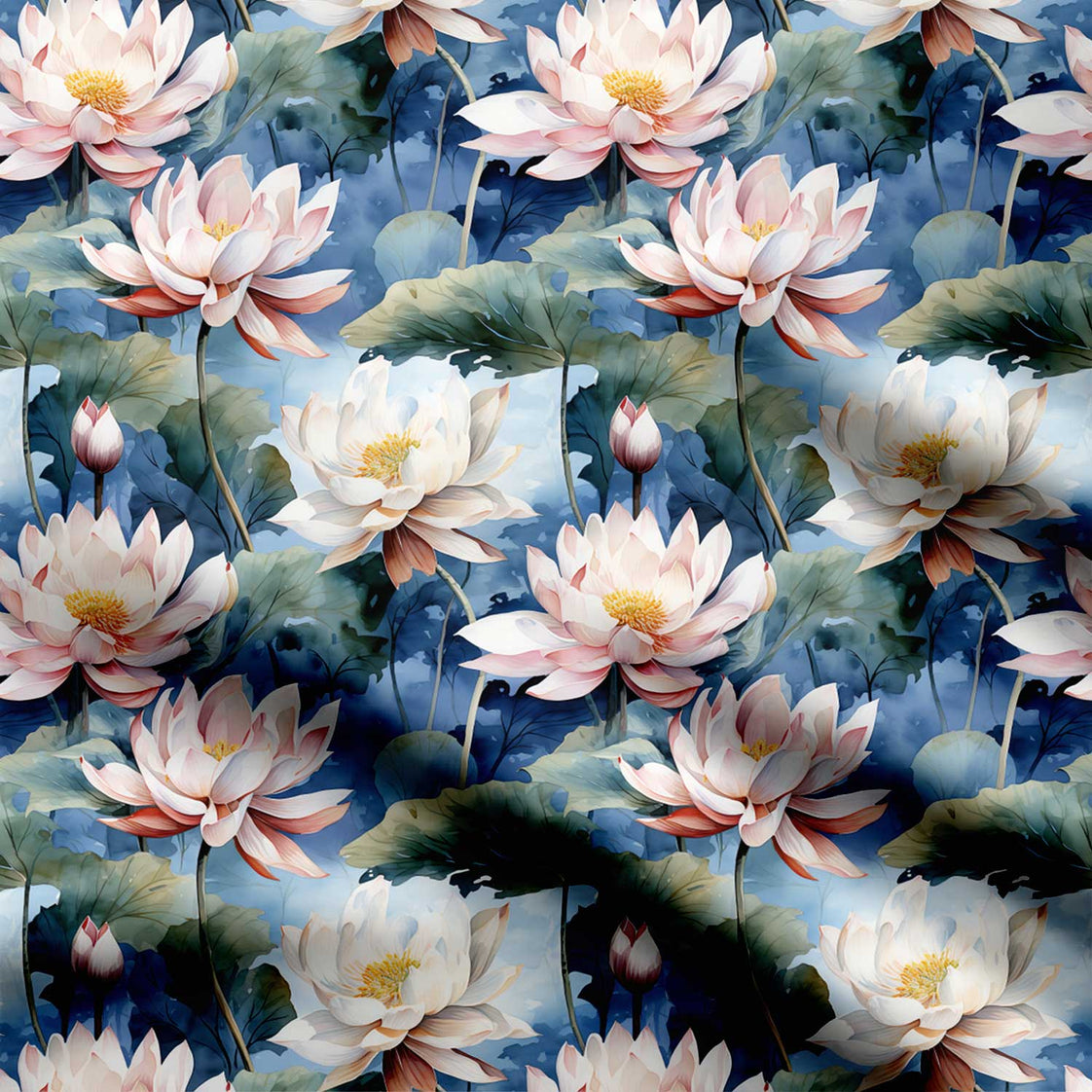 Pink and White Lotus Flowers