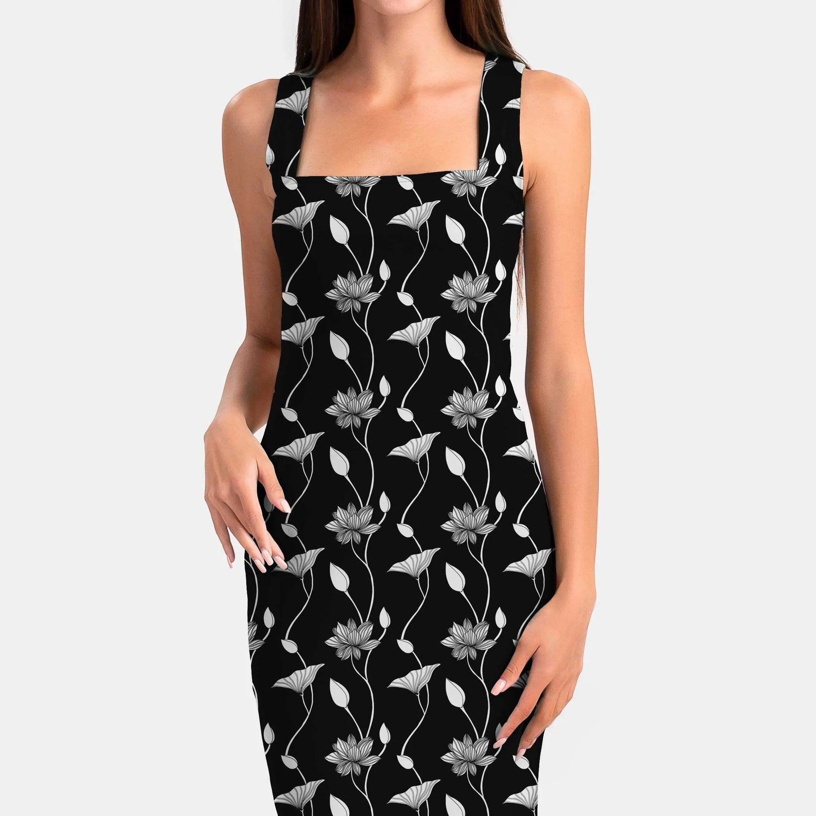 Lotus the Modern Pichwai Black