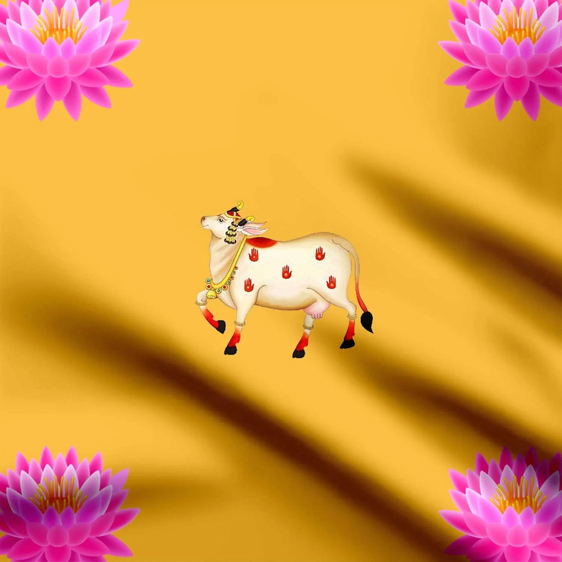 Cow With Lotus