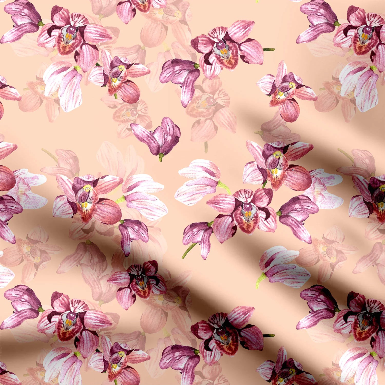 Bloom watercolor pattern Print Fabric