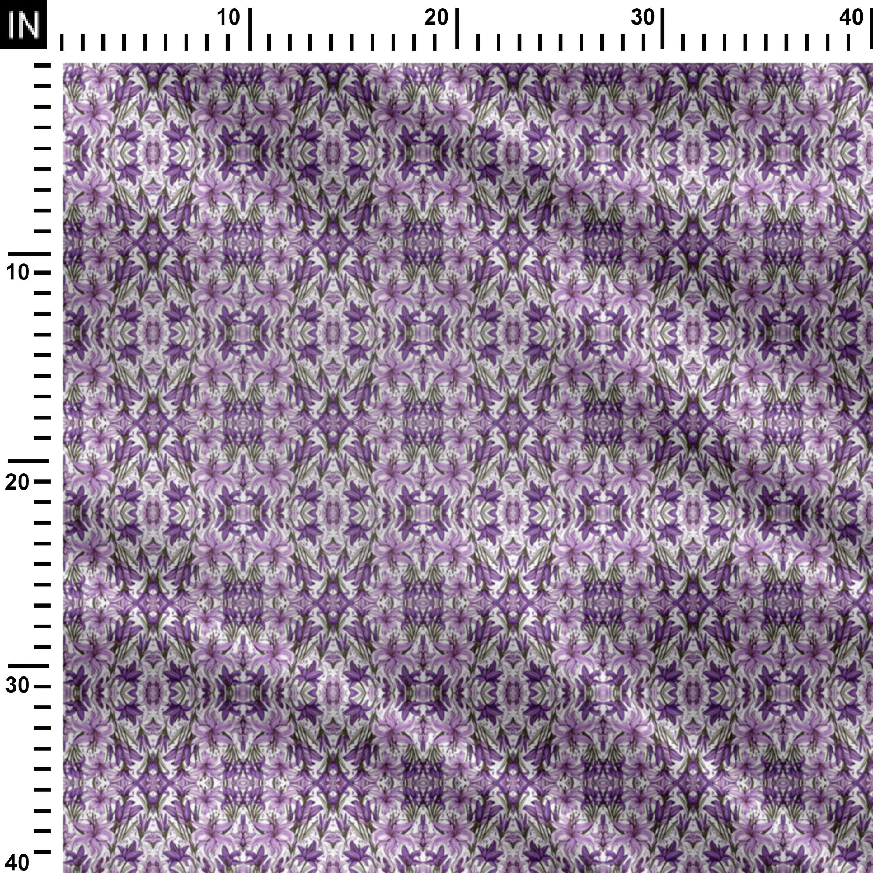Lavender Lilly Print Fabric
