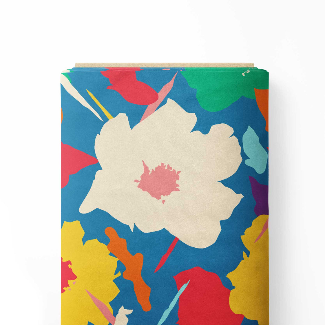 Floral Watercolor Paint Print Fabric