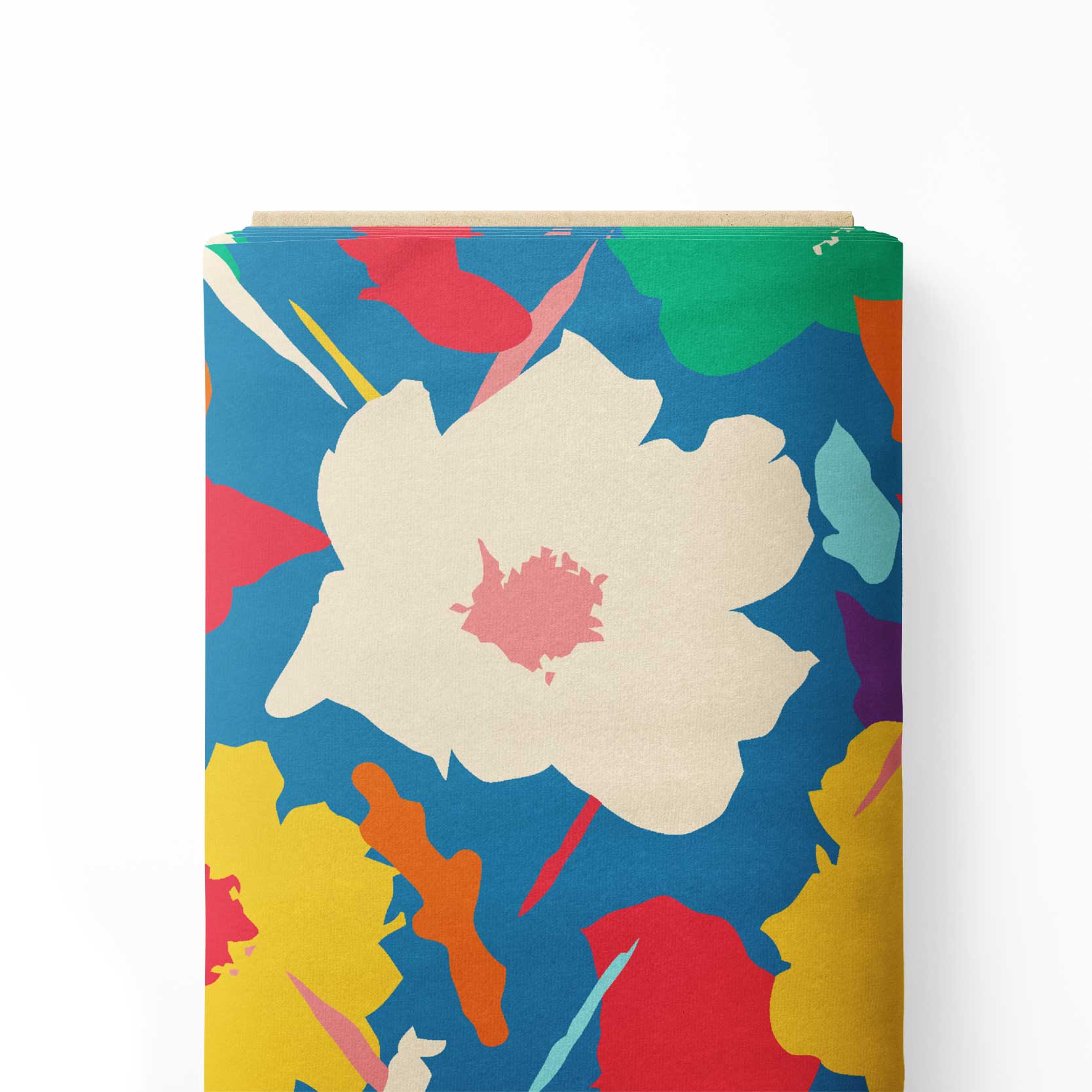 Floral Watercolor Paint Print Fabric