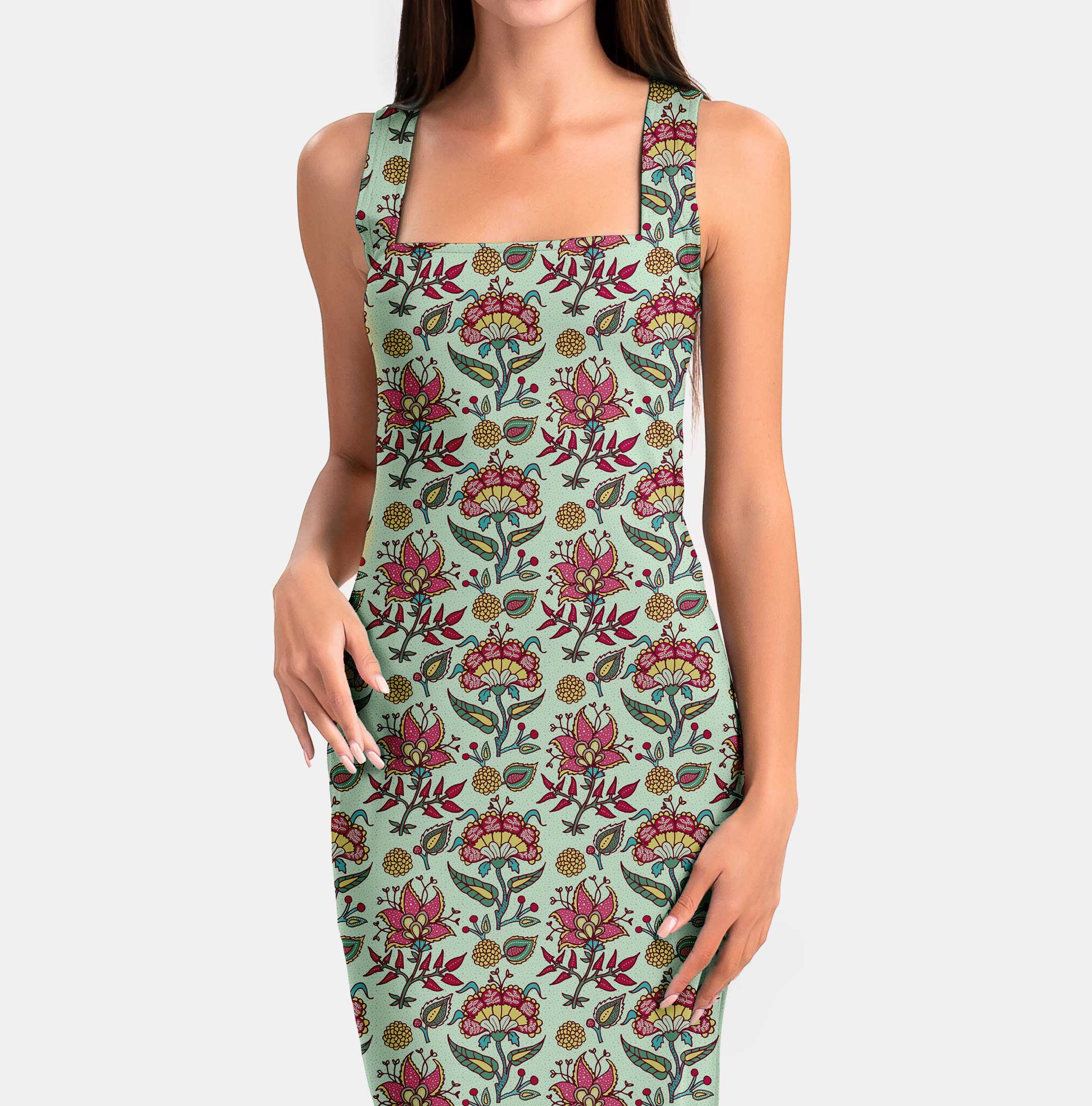 antique flowers Print Fabric