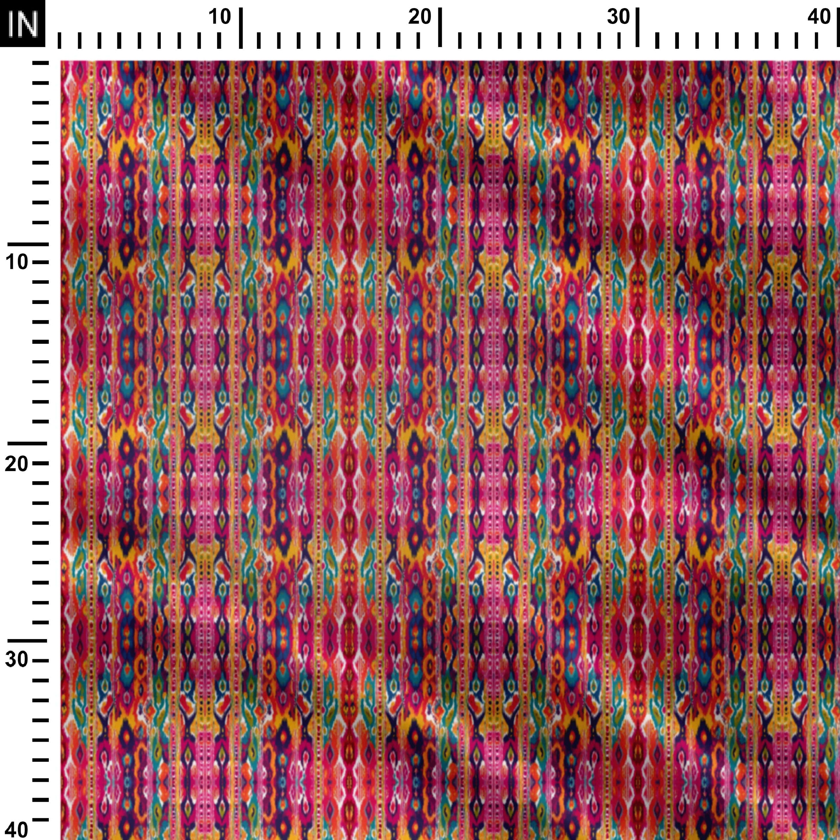Color Ikat Print Fabric
