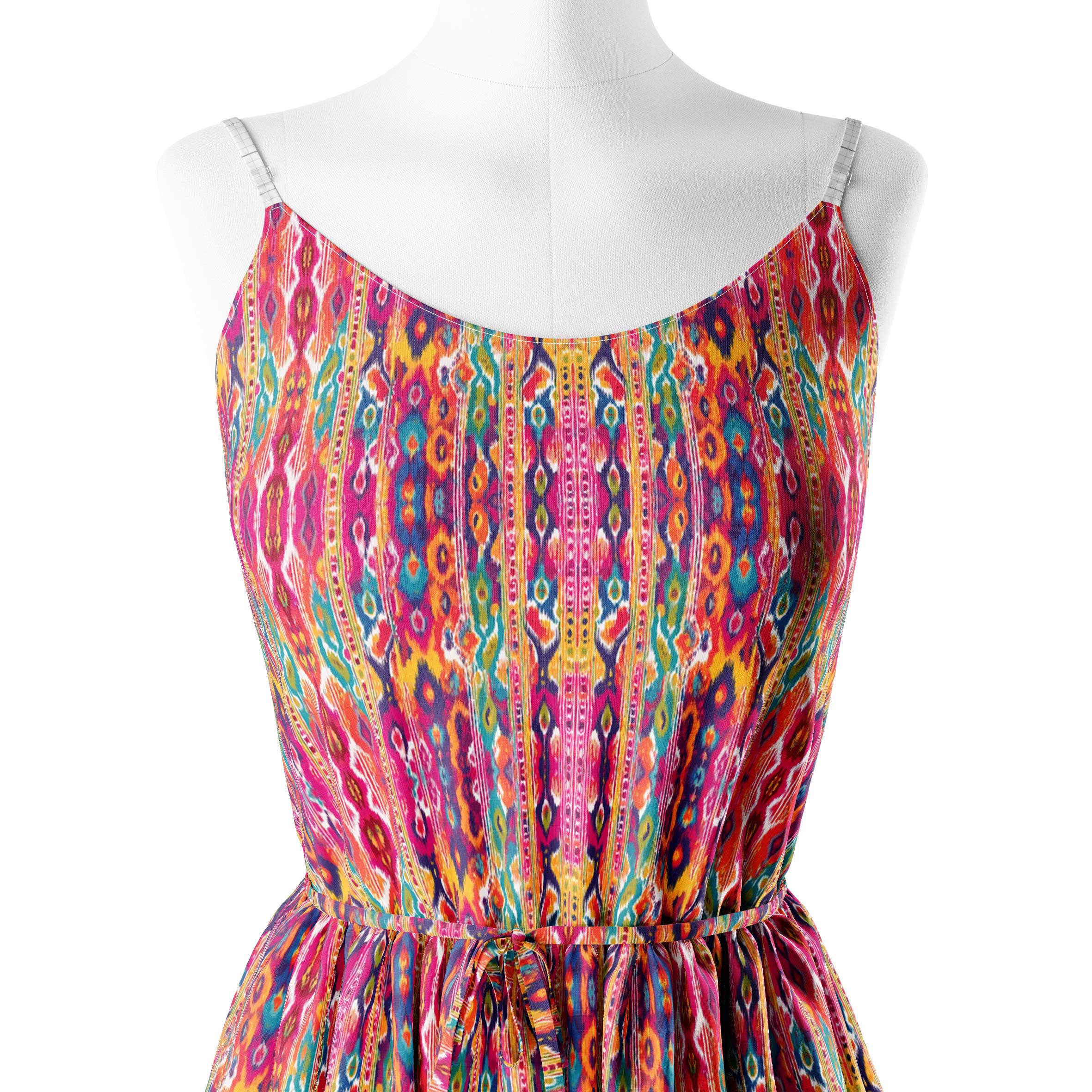 Color Ikat Print Fabric