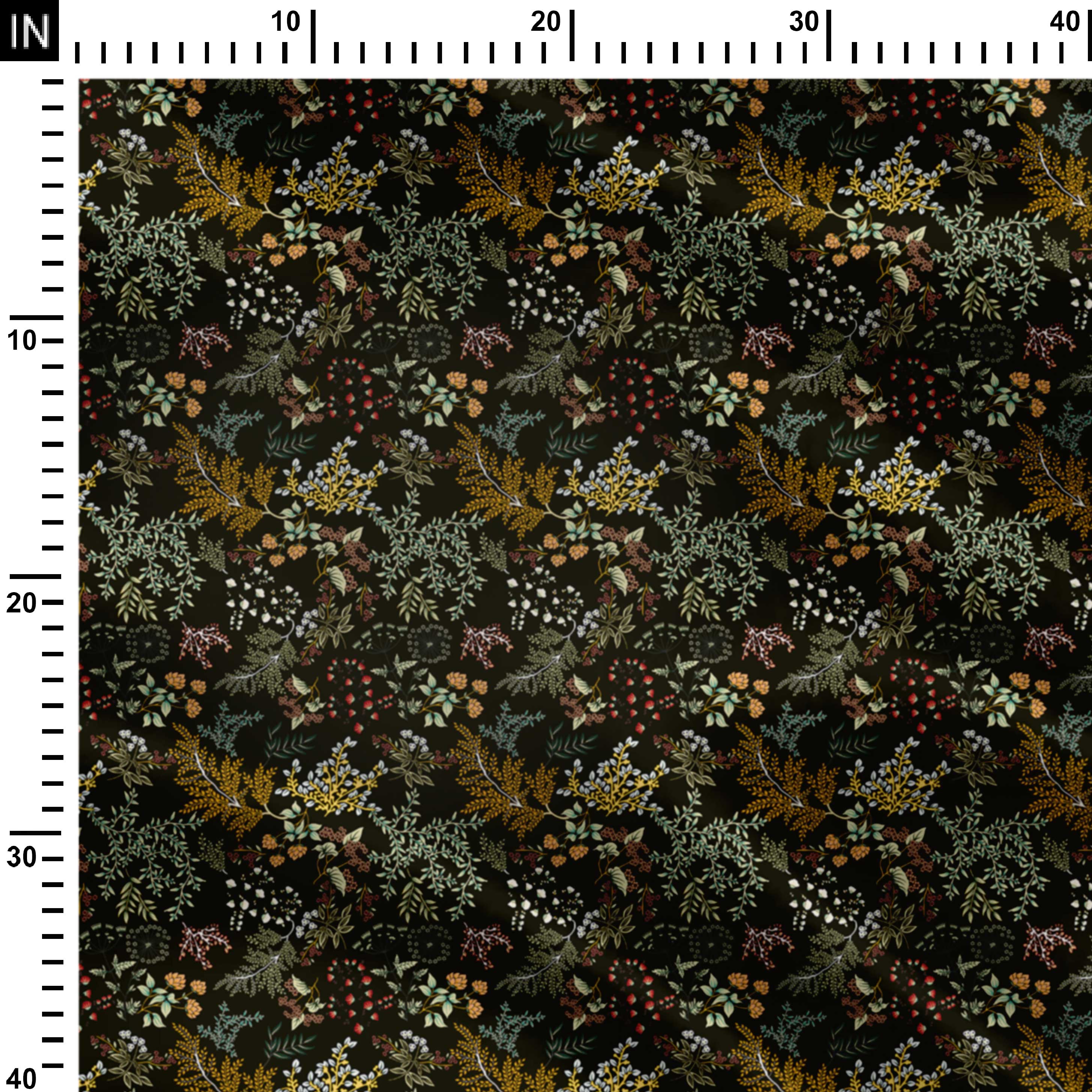 Dark Canopy Print Fabric