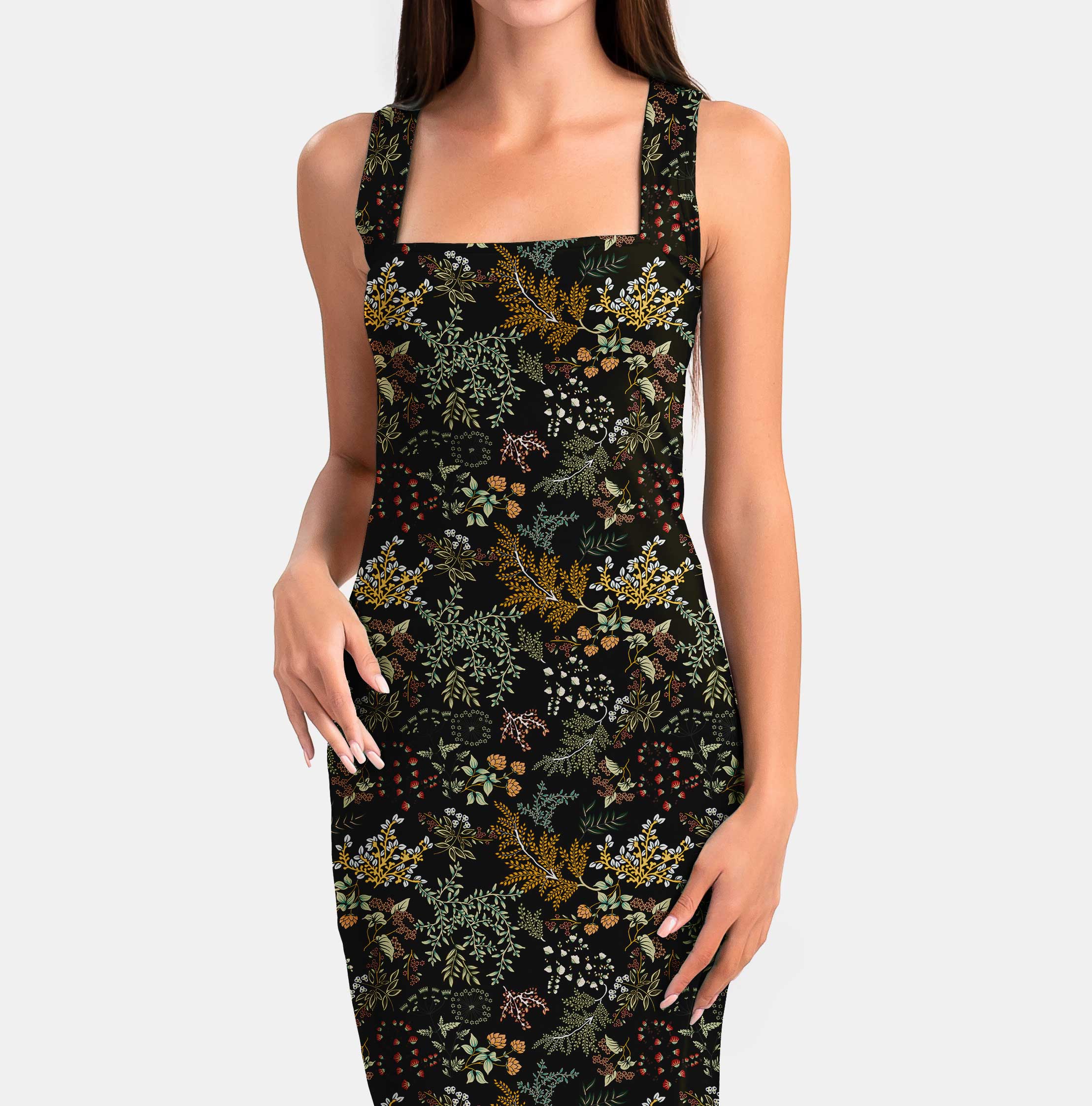 Dark Canopy Print Fabric