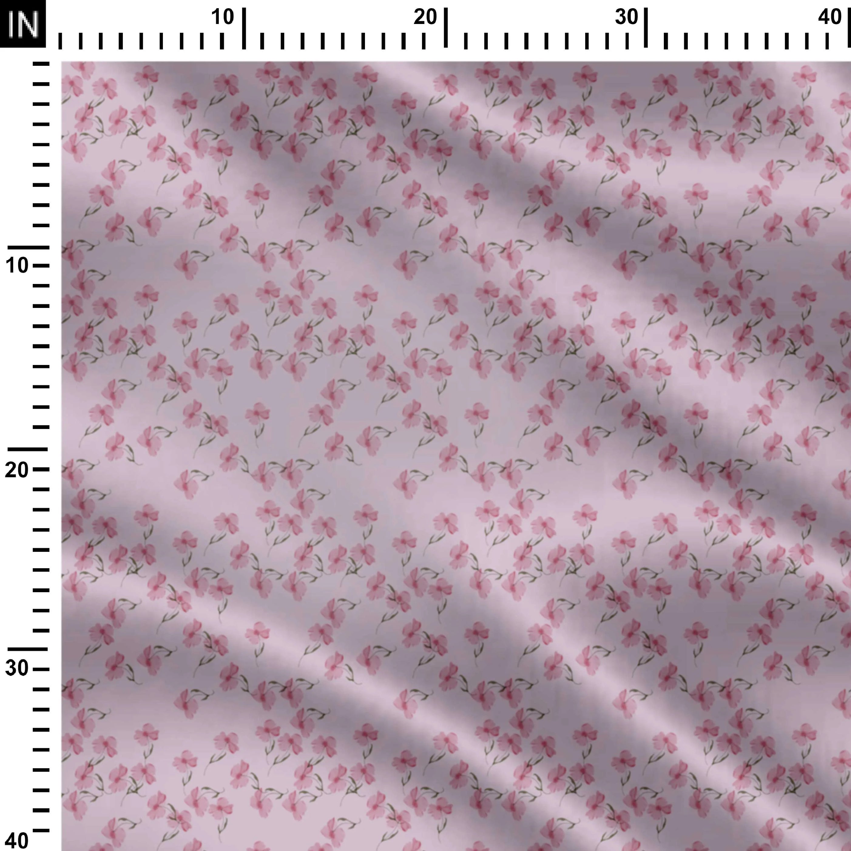Transparent Petals Print Fabric