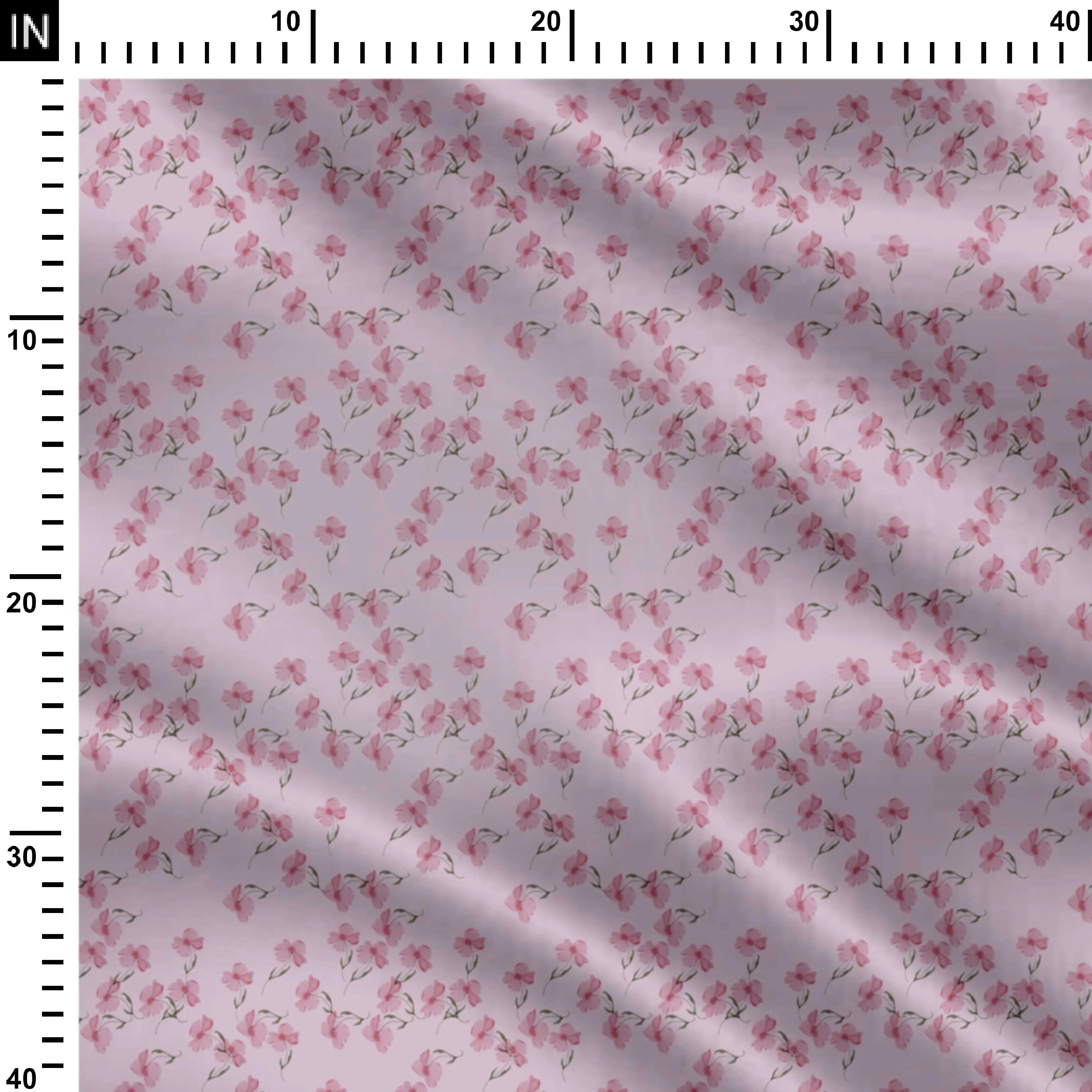 Transparent Petals Print Fabric