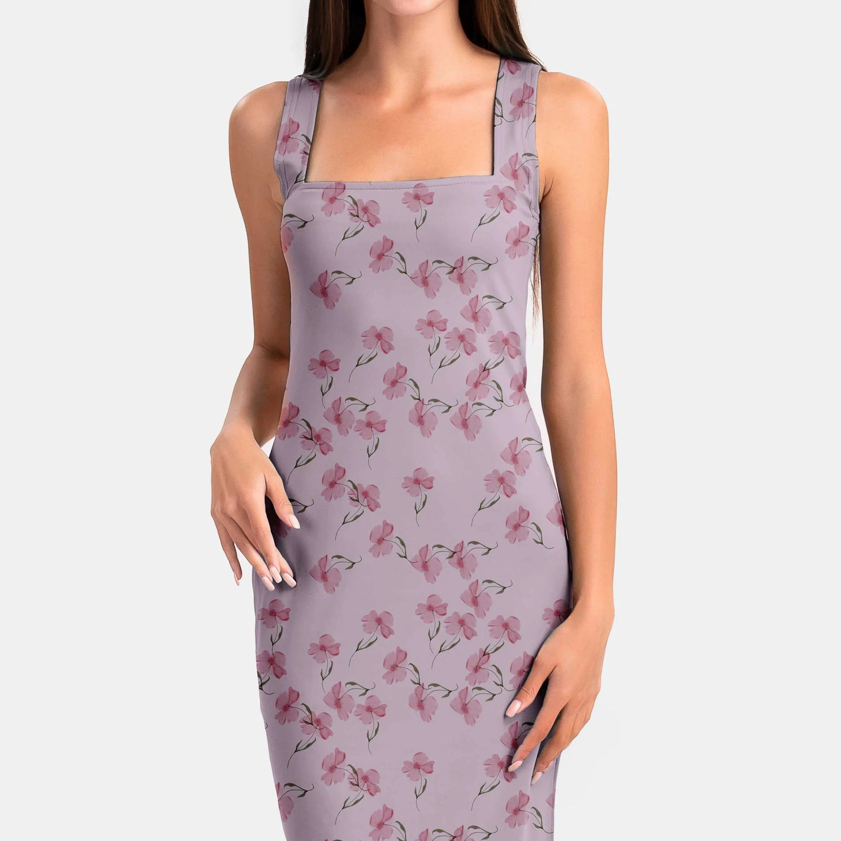 Transparent Petals Print Fabric