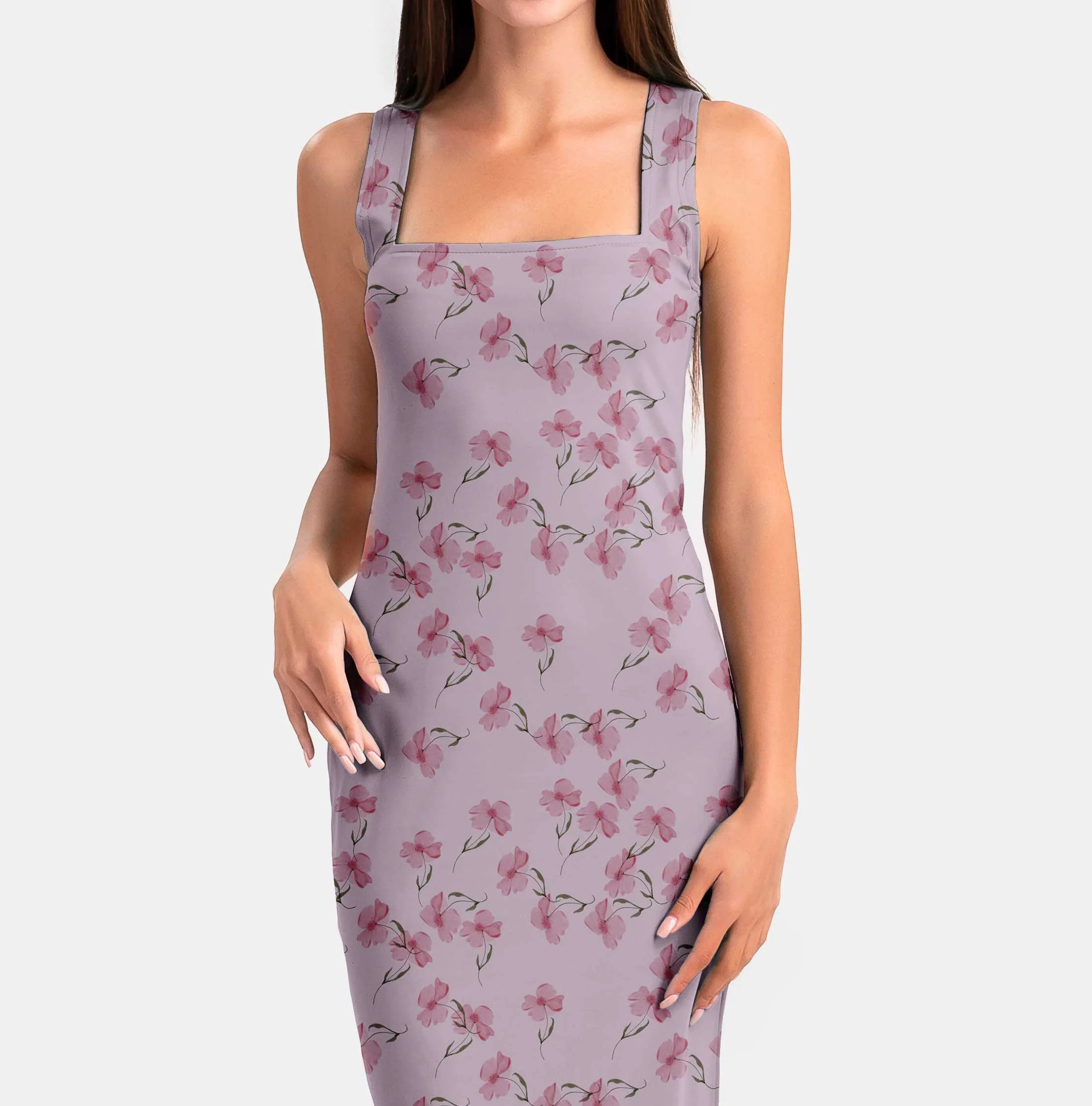 Transparent Petals Print Fabric