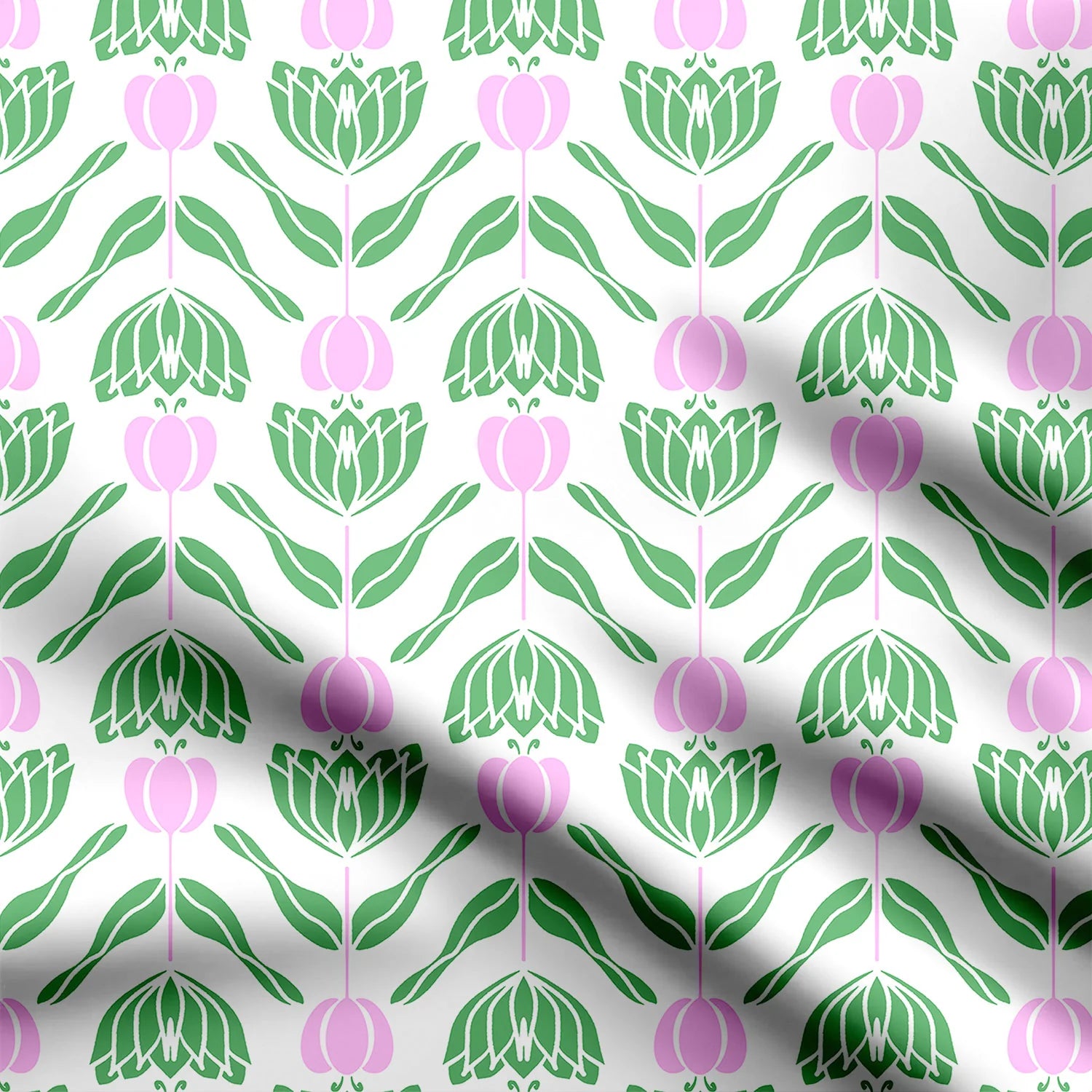 Geometric florals Print Fabric