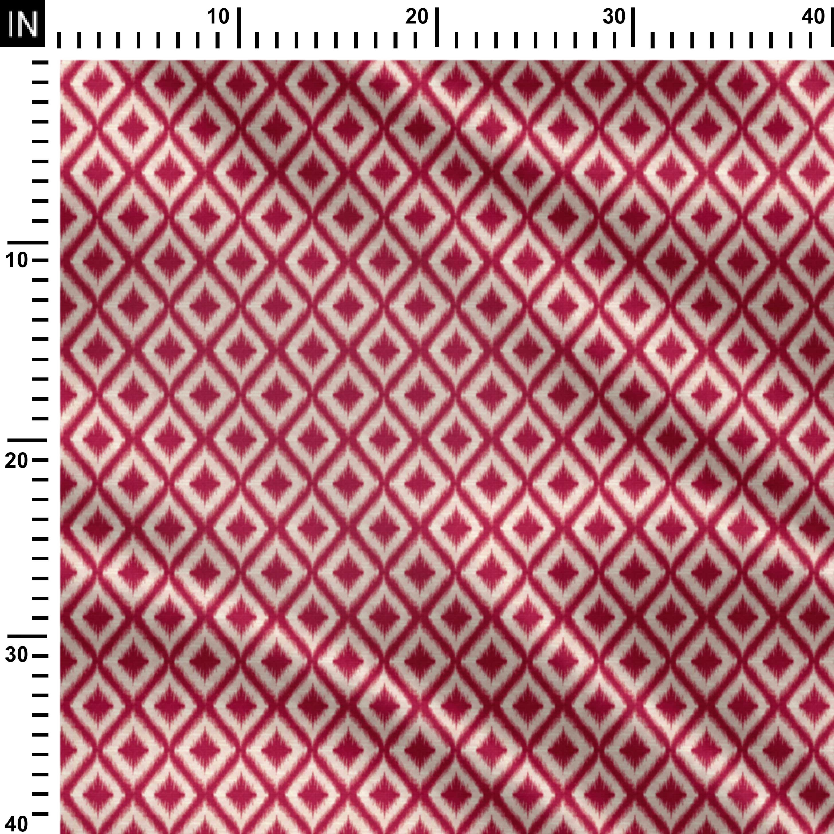 Himbeere Ikat Print Fabric