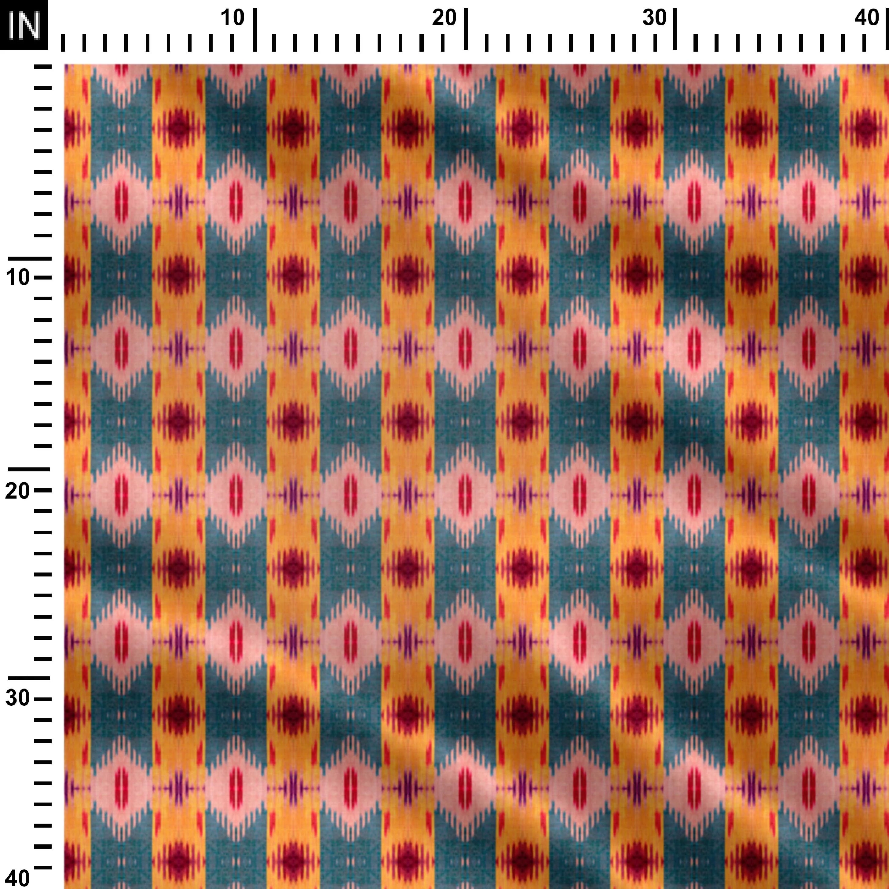 Inspired Wall Ikat Print Fabric