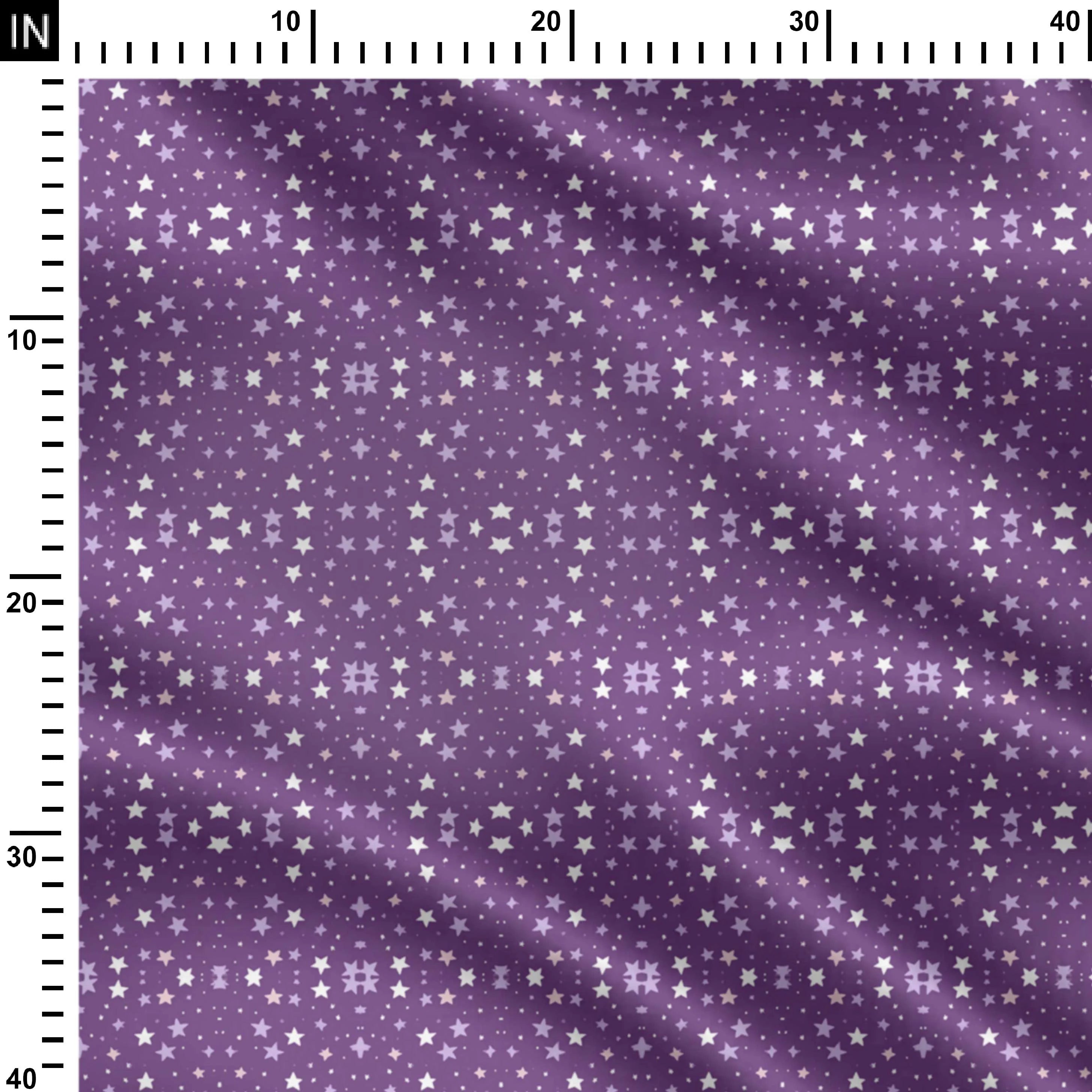 Purple Stars Print Fabric