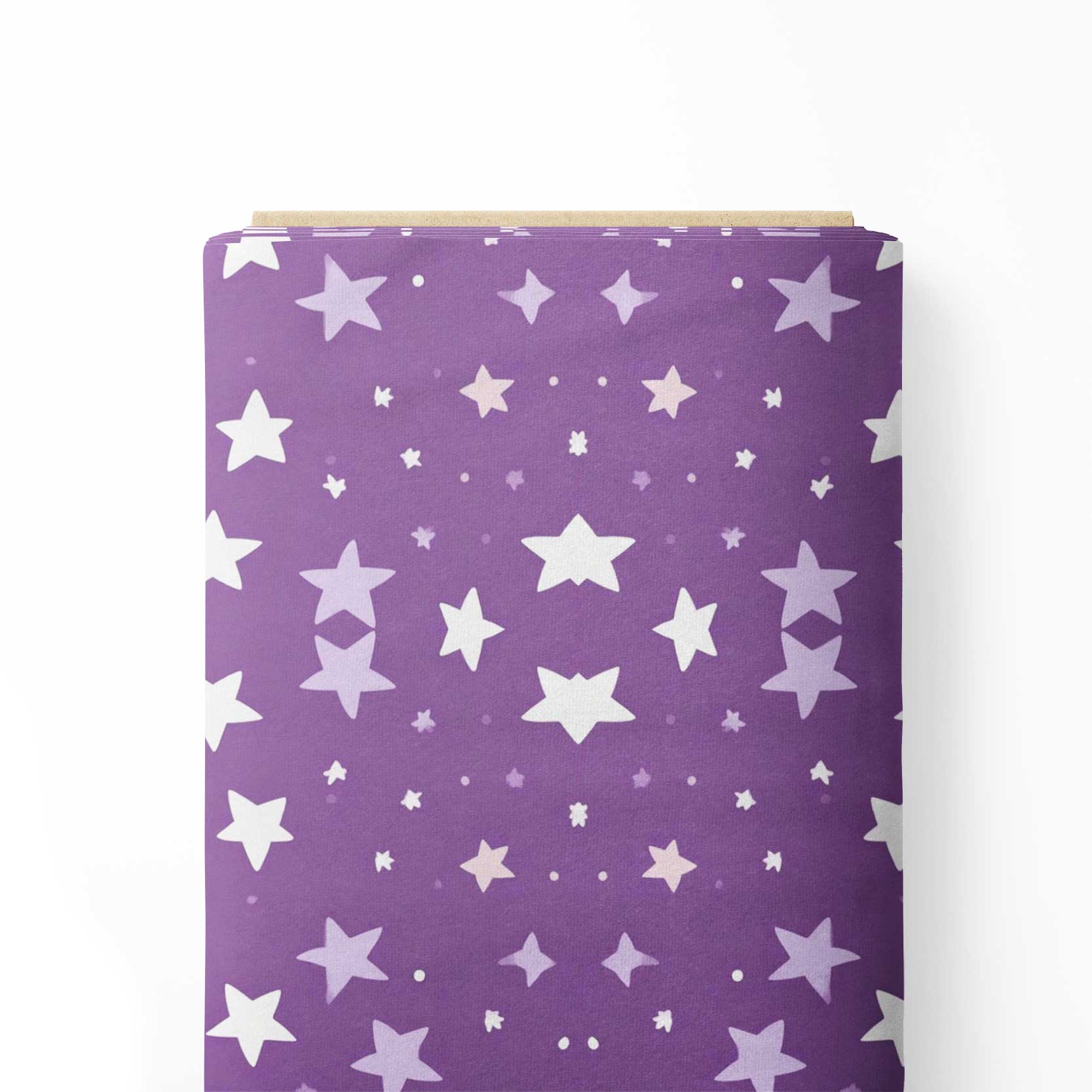 Purple Stars Print Fabric