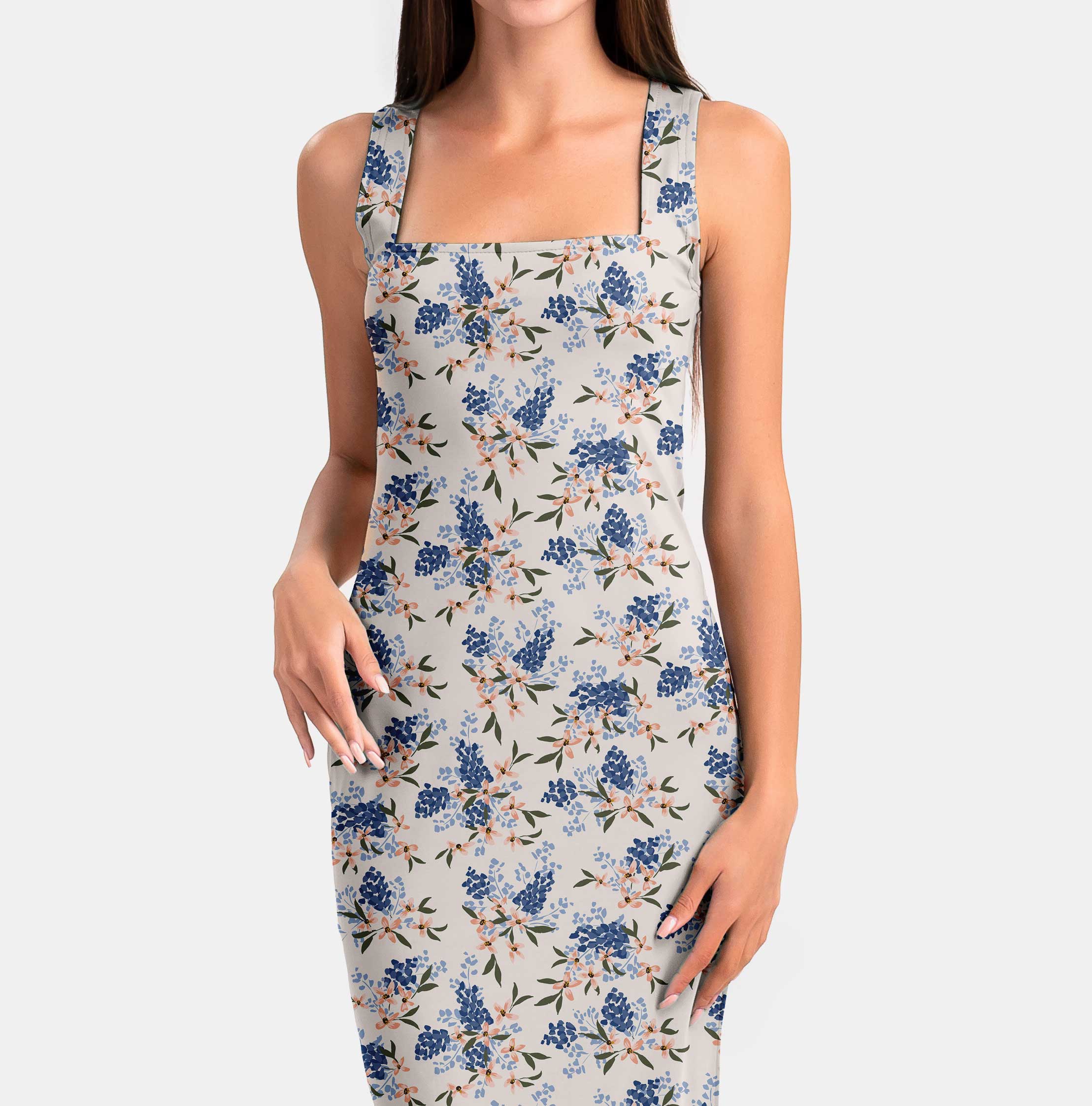 Flourishing floral bouquet 07 Print Fabric