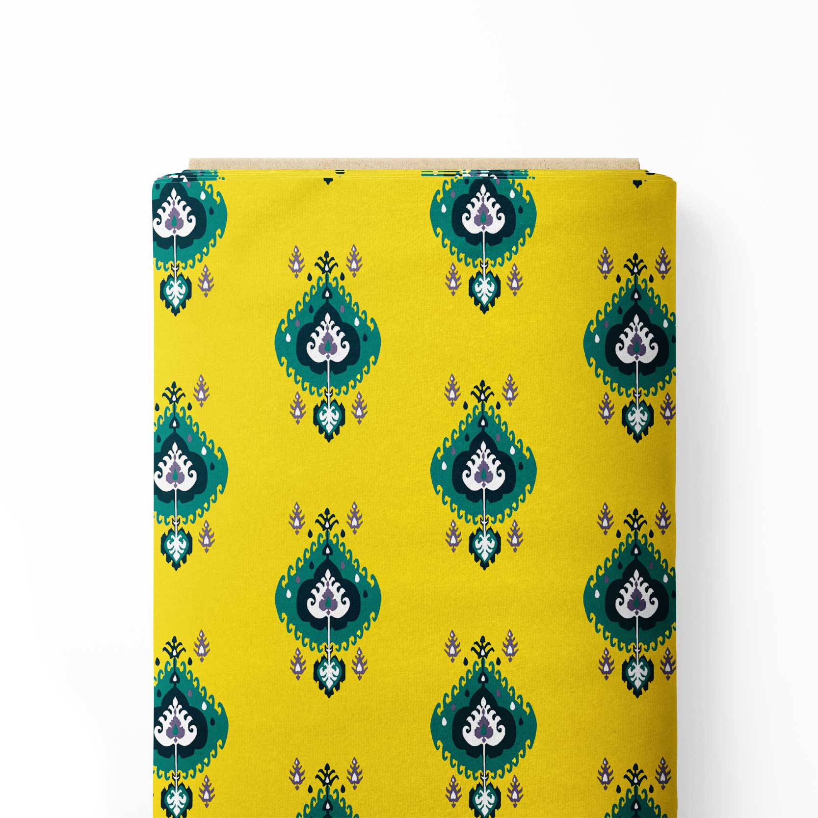 Ducky Yellow Latkan Print Fabric