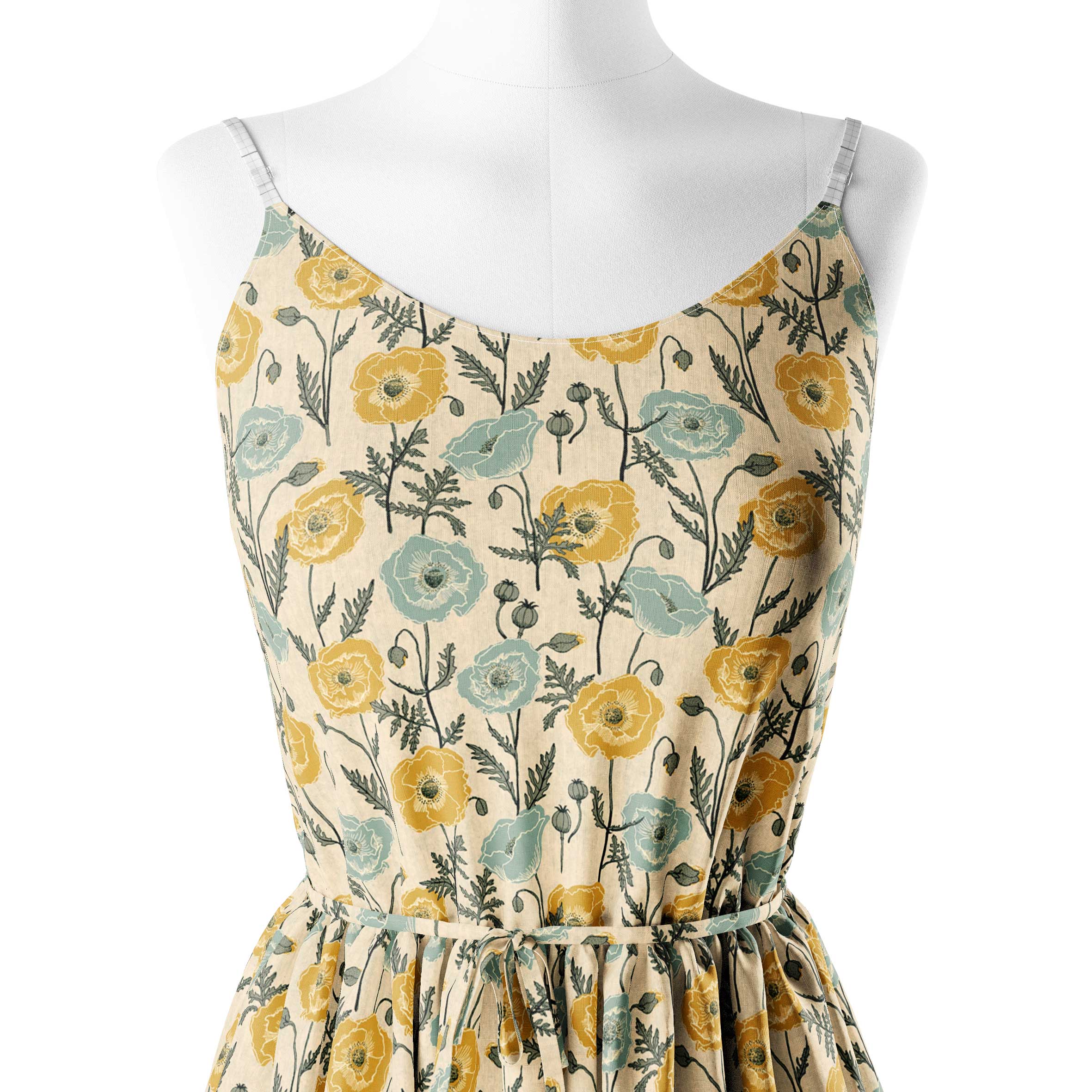 Opium Poppy Print Fabric