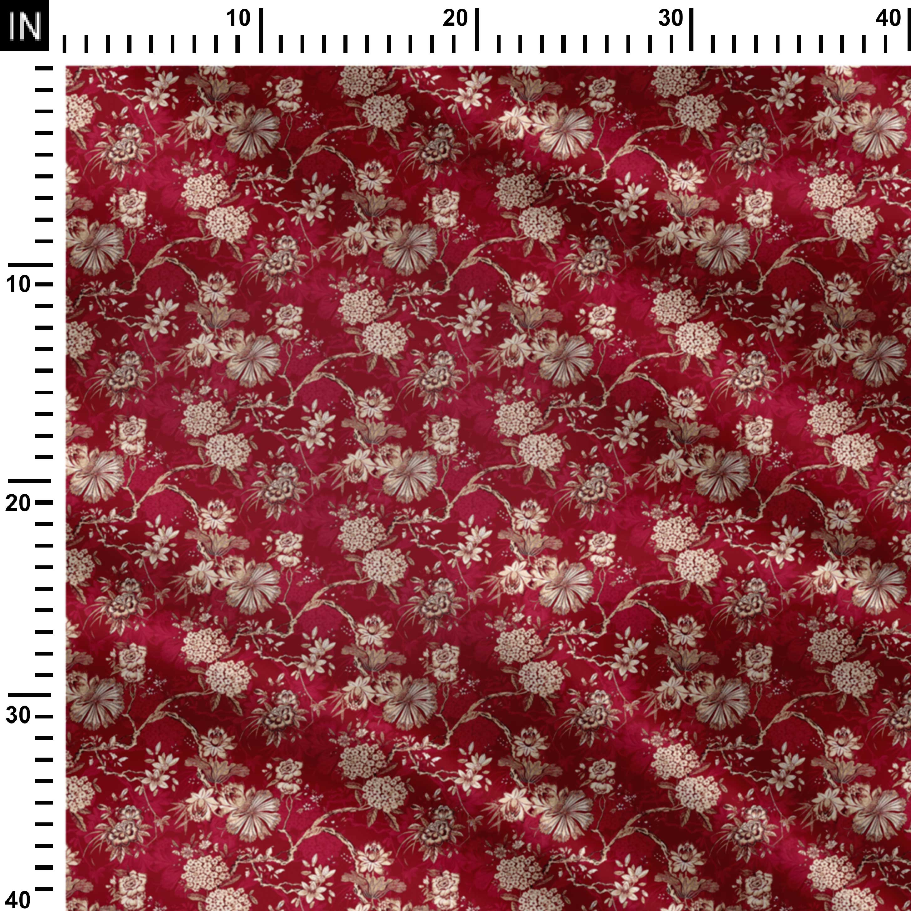 Grated Beet Terrace Print Fabric